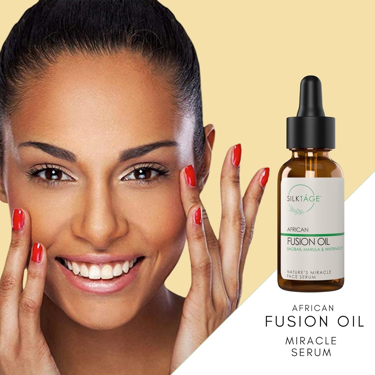 African Fusion Oil - Nourishing Face Serum with Marula, Baobab & Moringa | 1 Fl Oz
