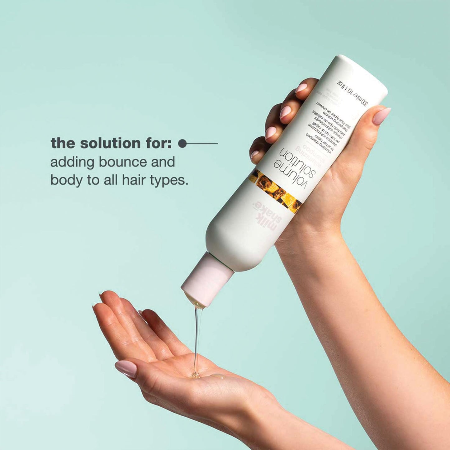 milk_shake volumizing shampoo | weightless body & shine for flat or fine hair | paraben‐ and SLES‐free with sugar cane derivatives & milk proteins, 10.1 fl oz / 300 mL