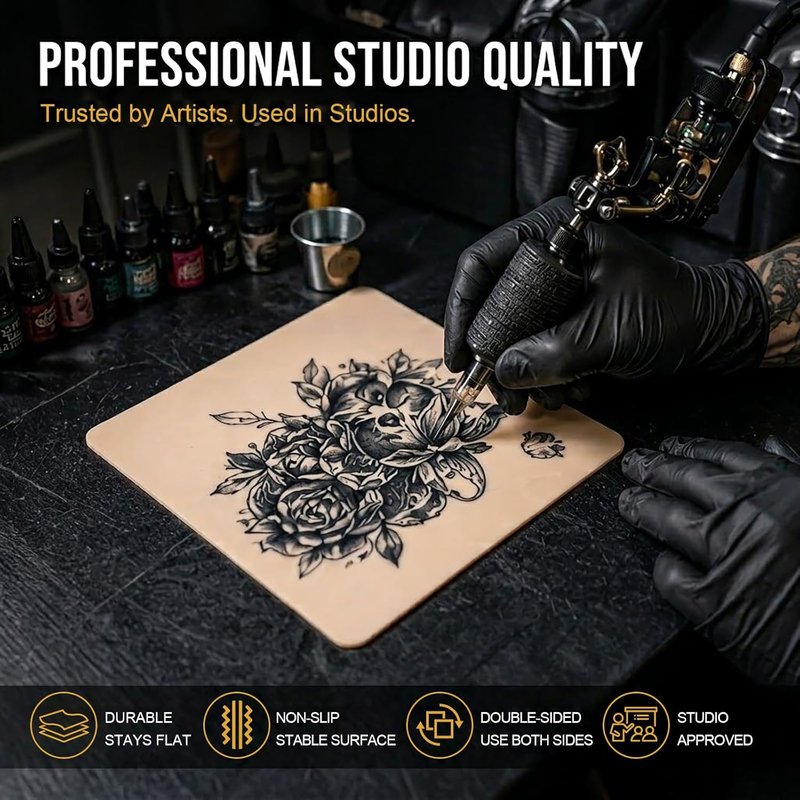 Blank Tattoo Practice Skin - 30 Pcs Double-Sided Fake Skin for Beginners & Pros | 8x6 in Soft Material