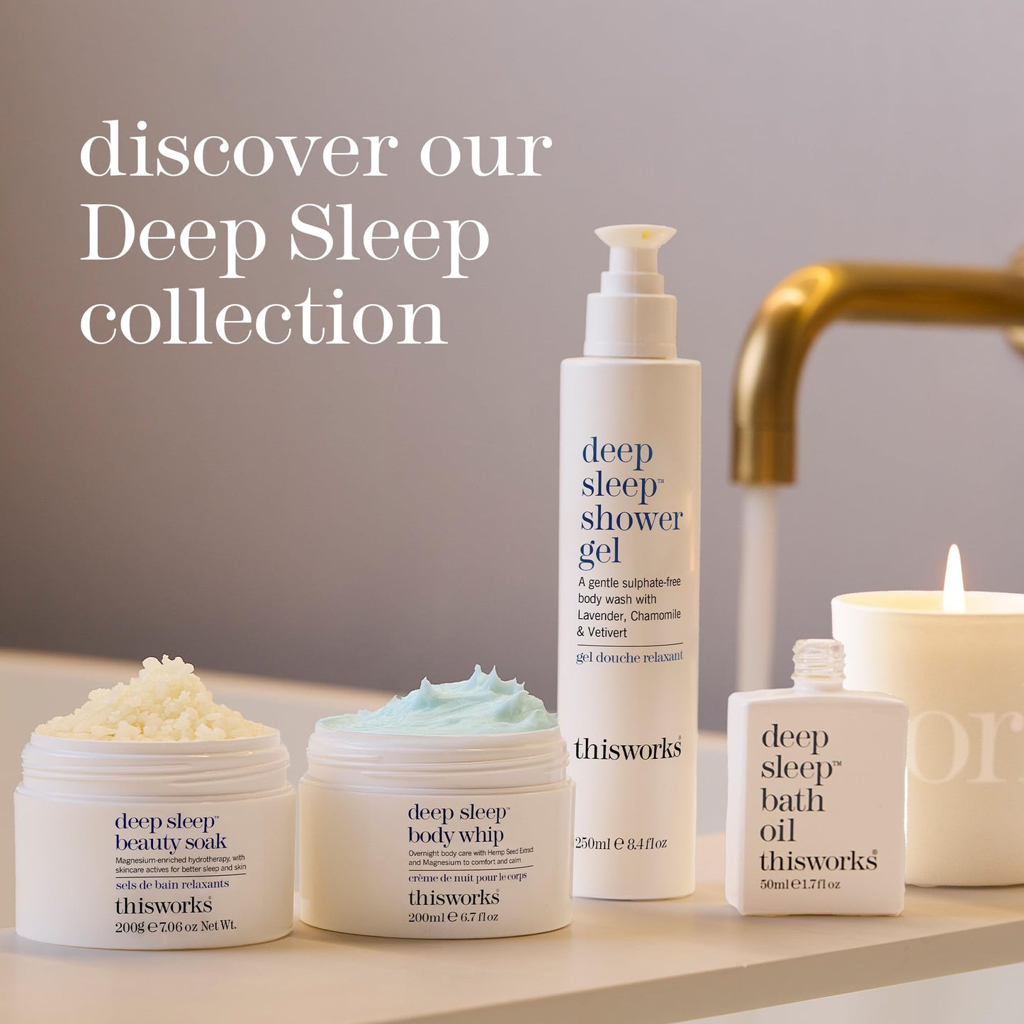 This Works Deep Sleep Overnight Face Cream with Persian Silk Tree Extract, Ceramides & Copper PCA, to Help Fight Signs of Fatigue & Support Skin Renewal, 60ml