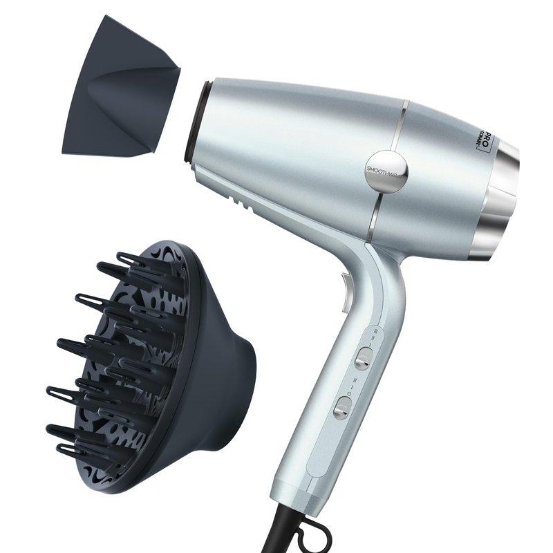 INFINITI PRO CONAIR SmoothWrap Hair Dryer, Blow Dryer with Diffuser and Concentrator Attachments, Advanced Plasma and Ceramic Technology for Less Frizz, More Volume and Body, Mint