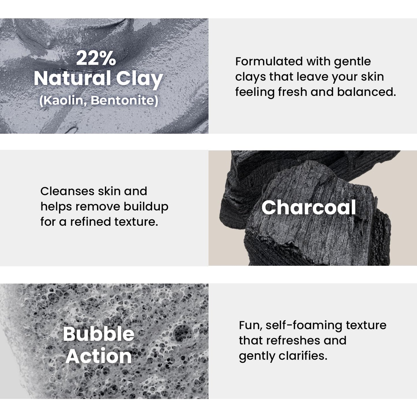 GLAM UP Clean Bubbling Carbonated Clay Mask for Face, Easy-Wash Off Pack, Deep Cleansing, Refreshing Skin Clay Mask, Korean Vegan Skin Care 135ml (4.56 Fl Oz)