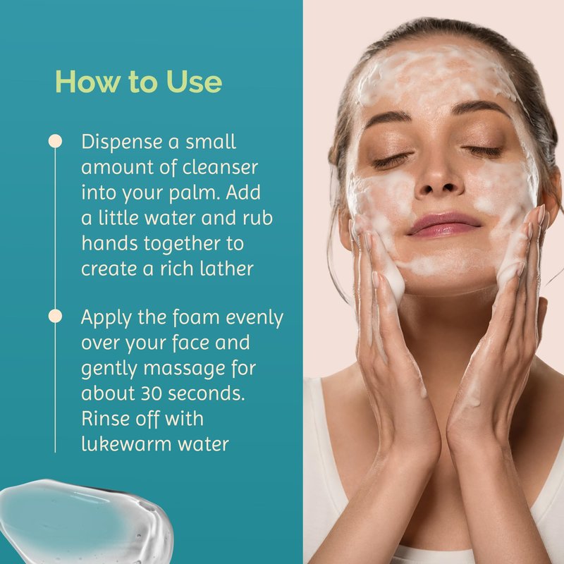 Skön Hyaluronic Acid Facial Cleanser – Gentle Hydrating Face Wash with Vitamin E & Green Tea – Deep Cleansing & Collagen Boosting Face Cleanser For Radiant, Soft Skin – Suitable All Skin Types – 100ml