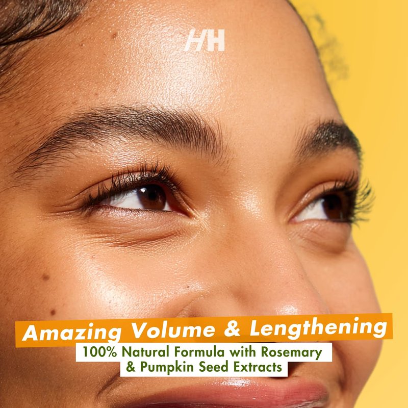 Handmade Heroes 100% Natural Eyelash Serum - Rosemary and Pumpkin Seed Oil for Fuller and Longer Looking Eyelashes, Lash Enhancing Serum for Natural Lashes, Extensions & Eyebrows