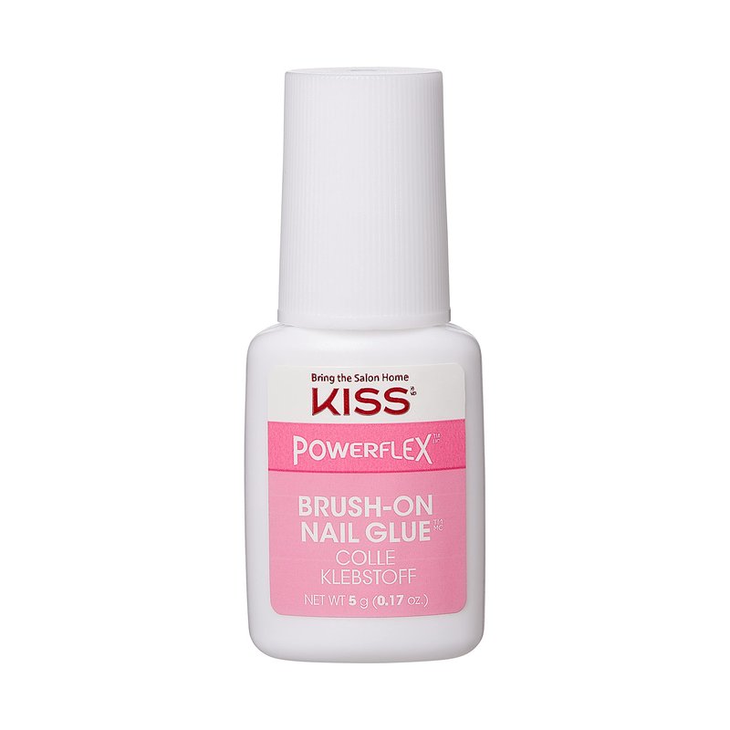 KISS PowerFlex Ultra-Hold Super Strength Instant Bond Flex Formula Brush-On Nail Glue, Application of Artificial Nails & Natural Nail Repair - 3-Pack, Net Wt. 5g (0.17 oz.) Each