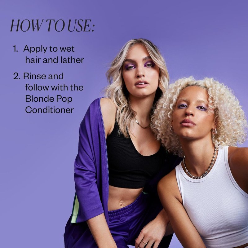 IGK BLONDE POP Purple Shampoo | Neutralizes Brass + Brightens Blonde | Toning Shampoo for Highlighted, Bleached & Color-Treated Hair | Vegan + Cruelty Free | 8 Oz
