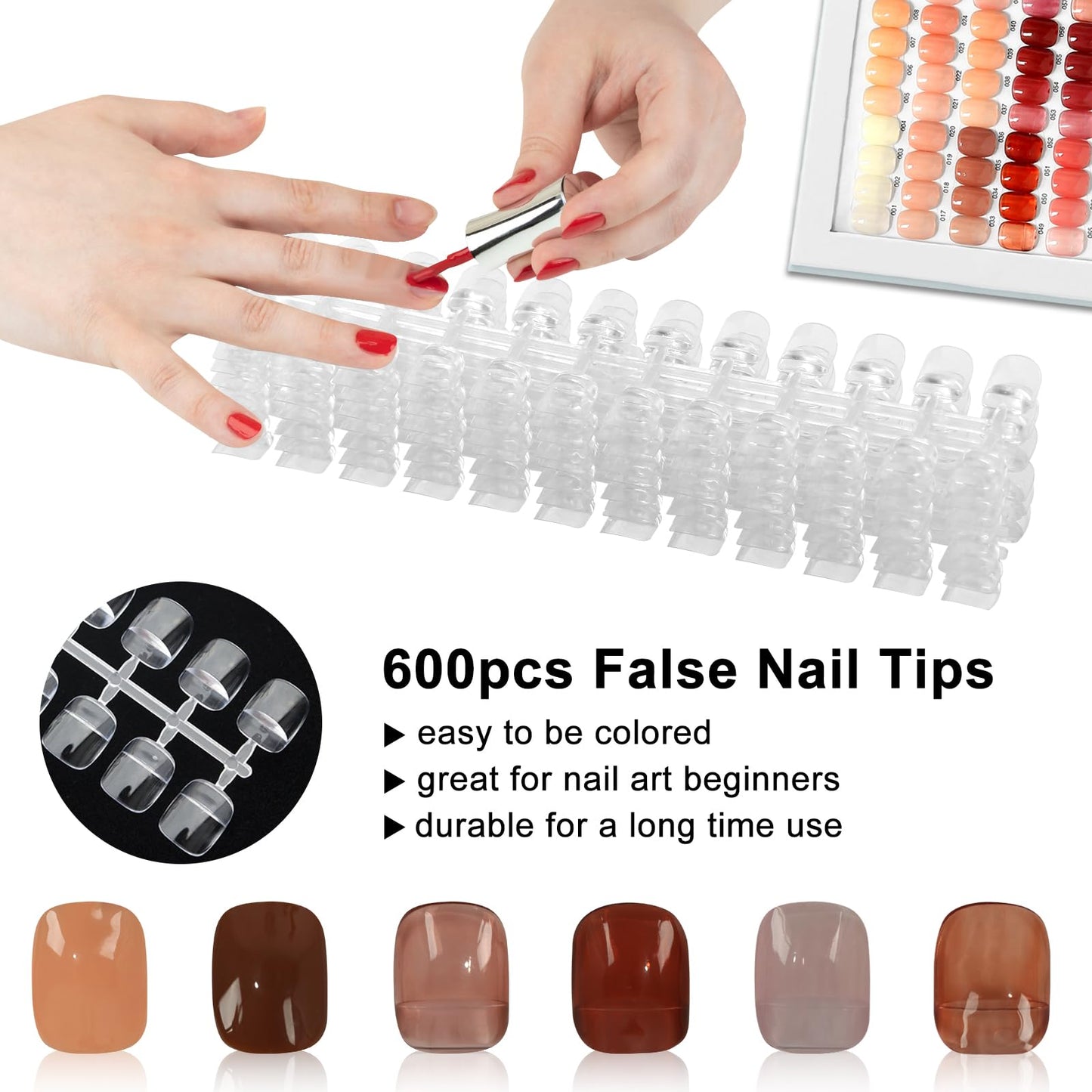 C12rtive 480 Nail Swatch Book,Professional Nail Polish Chart Book with 600 Practice Tips & 1-500 Number Labels, Pre-Numbered Slots,Perfect for Salons and Home Use(Starry Sky)
