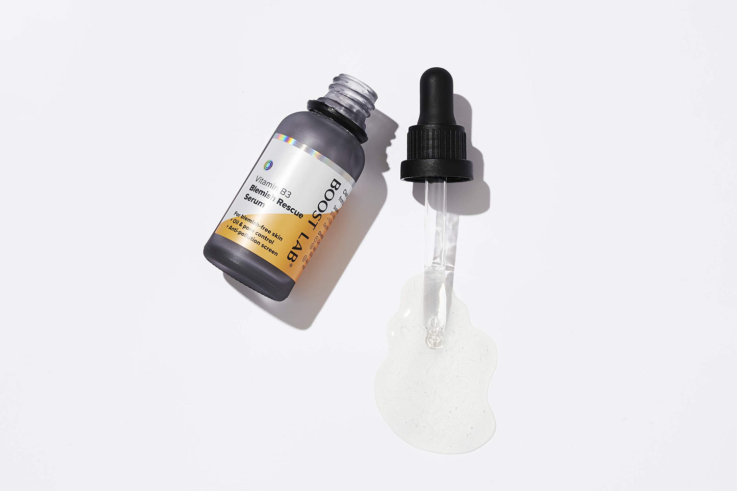 BOOST LAB Vitamin B3 Blemish Rescue Serum - Reduce Skin Blemishes, Acne, Enlarged Pores, Redness and Oily Skin - Simple, Pure & Potent - Paraben, Sulphate, Fragrance & Cruelty Free - 30 ml (1 fl oz)