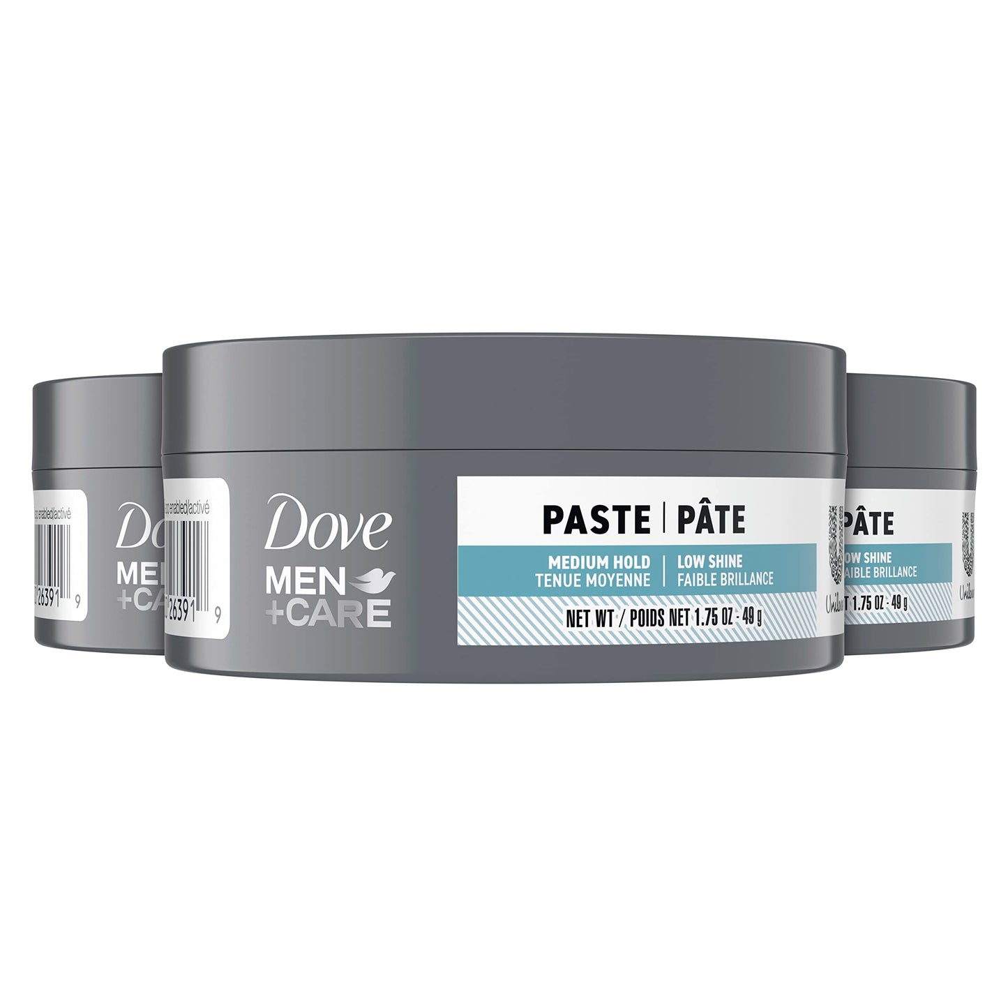 DOVE MEN + CARE Hair Paste (Pack of 3) and Body Soap (Pack of 6) Bundle