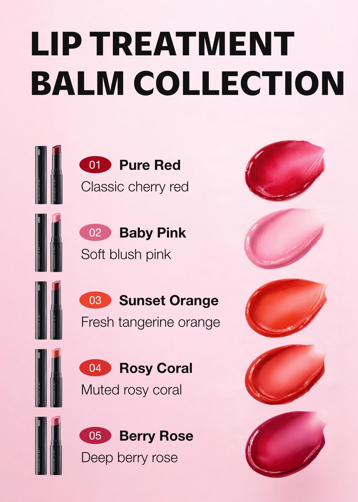 ISOI Bulgarian Rose Lip Treatment Balm (Baby Pink) – Hydrating & Tinted Lip Balm for Dry Lips, Korean Skincare (0.18 oz, 5g)
