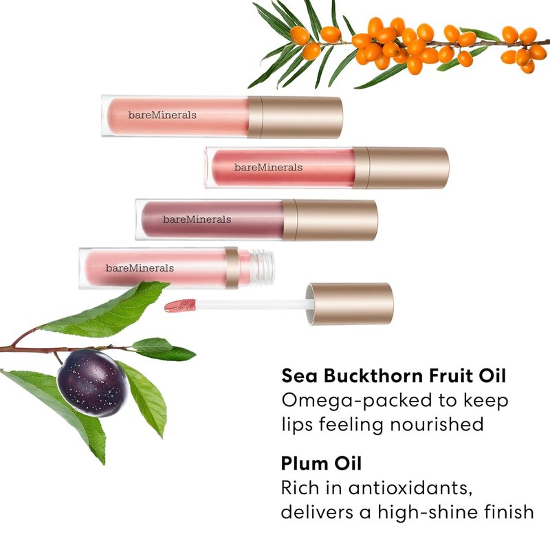 bareMinerals Mineralist Lip Gloss-Balm | Hydrating Gloss + Balm Hybrid, Sheer Finish, Vegan