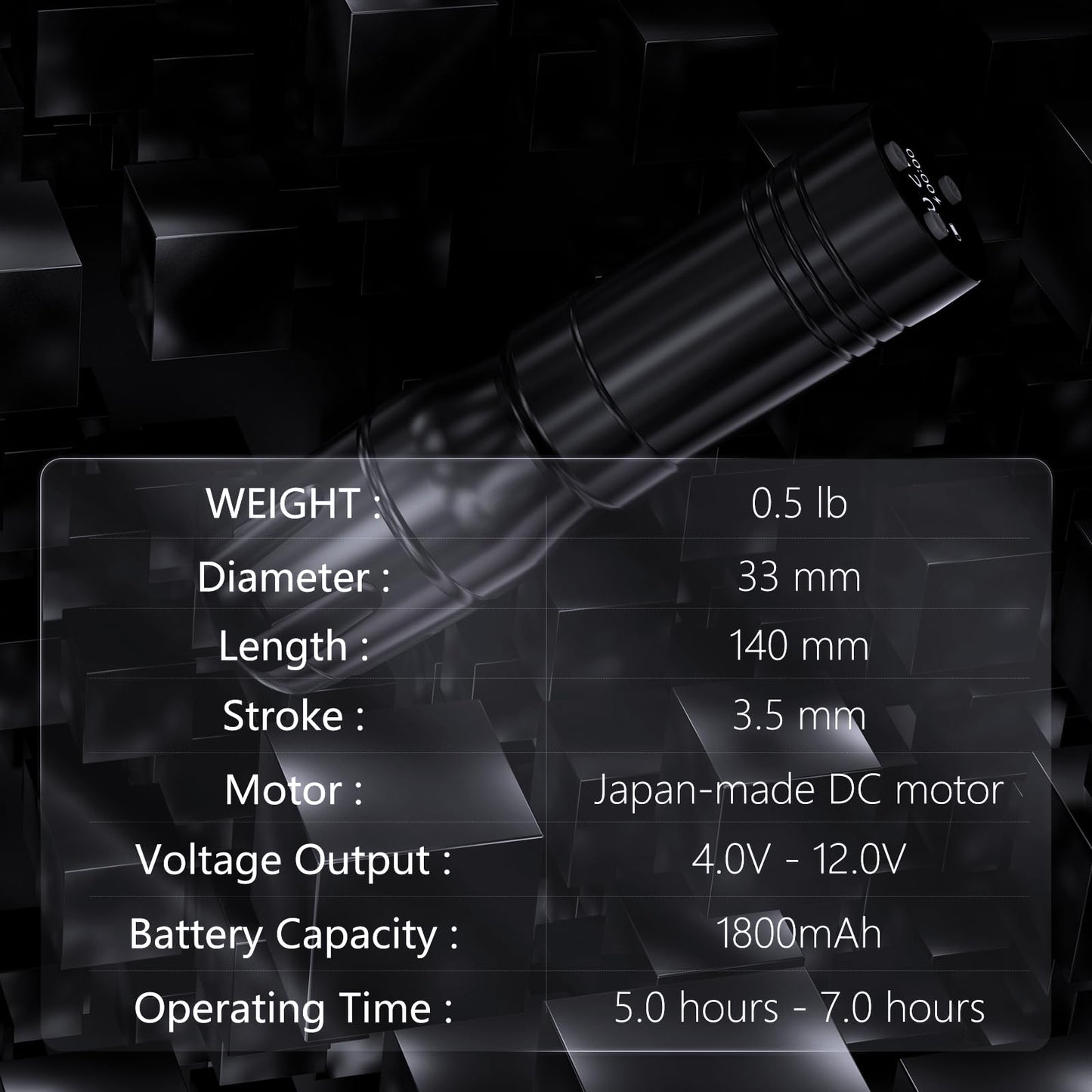 MICEYA V73 Wireless Tattoo Pen Cartridge Machine, Rotary Tattoo Gun with 1,800mAh Battery, Powerful Coreless Motor, and 3.5mm Stroke for Beginner and Professional Tattoo Artists