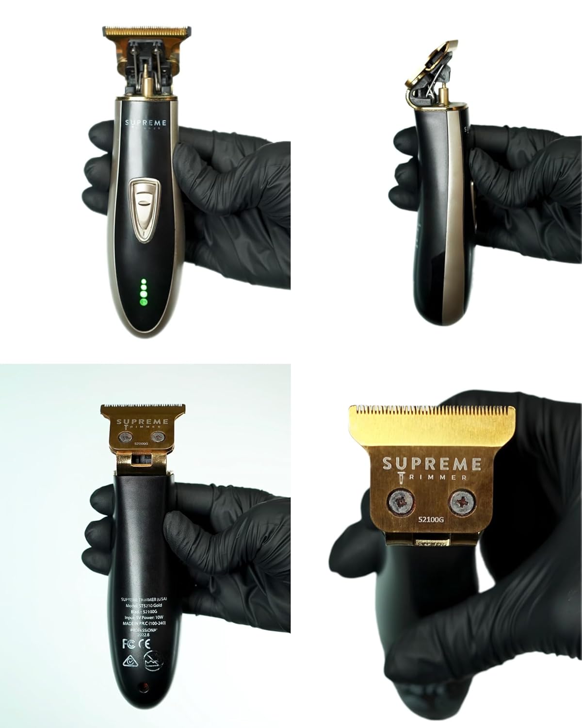 Professional Barber Trimmer - Supreme T Shaper Cordless Clippers for Sensitive Skin | 90 Min Runtime, Low Noise