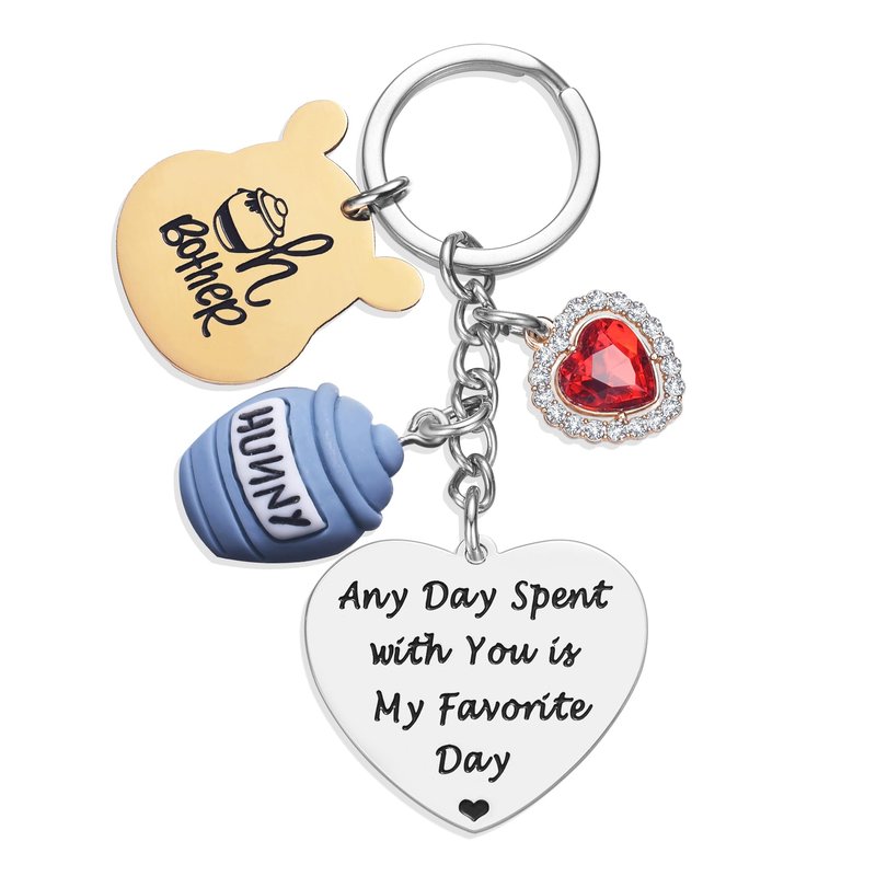 Melix Home Inspirational Gifts Keychain Any Day Spent with You Is My Favorite Day Friendship Gift Keychains