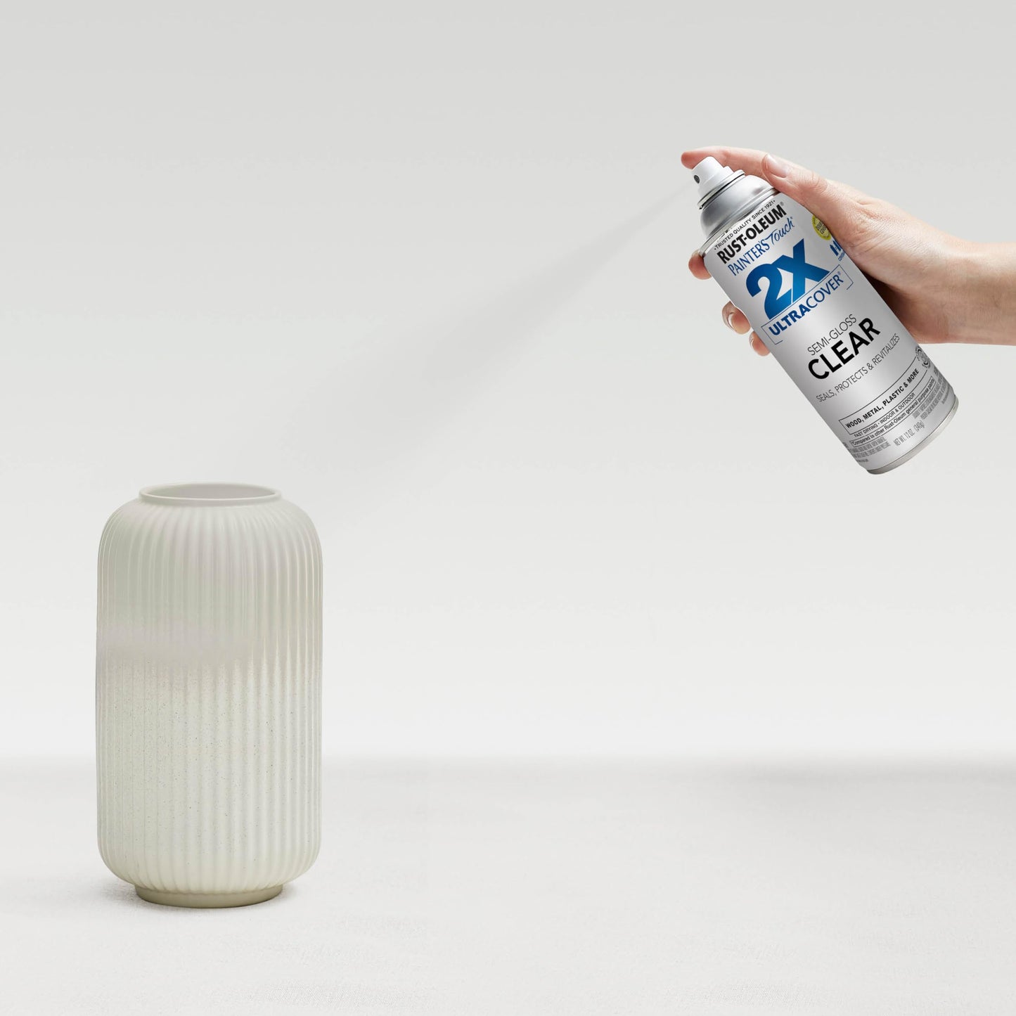 Rust-Oleum 249859 Painter's Touch 2X Ultra Cover Spray Paint, Semi-Gloss Clear , 12 Ounce (Pack of 1)