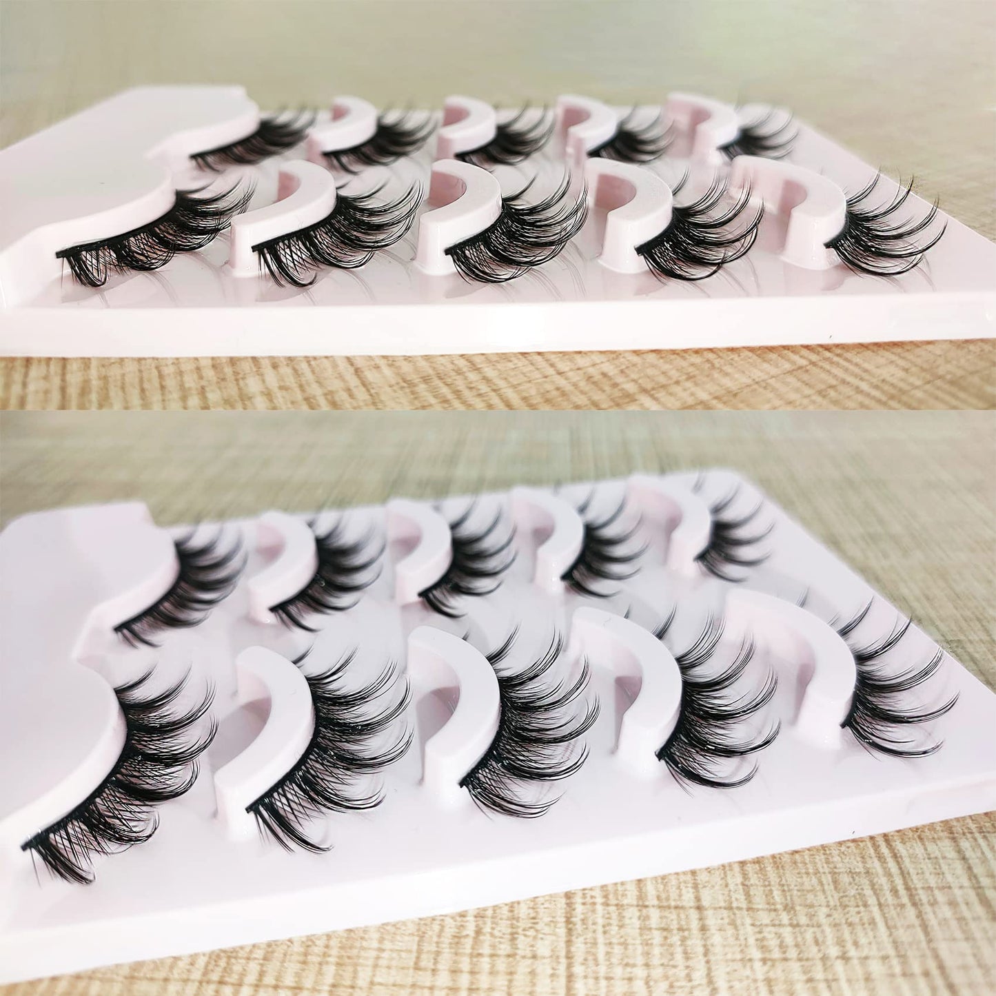 Wispy Spiky Manga Lashes,15mm 3D Anime Cosplay False Eyelashes for Natural Look Reusable 5 Pairs,Perfect for Japanese Anime Fans,Get Stunning Eyes.