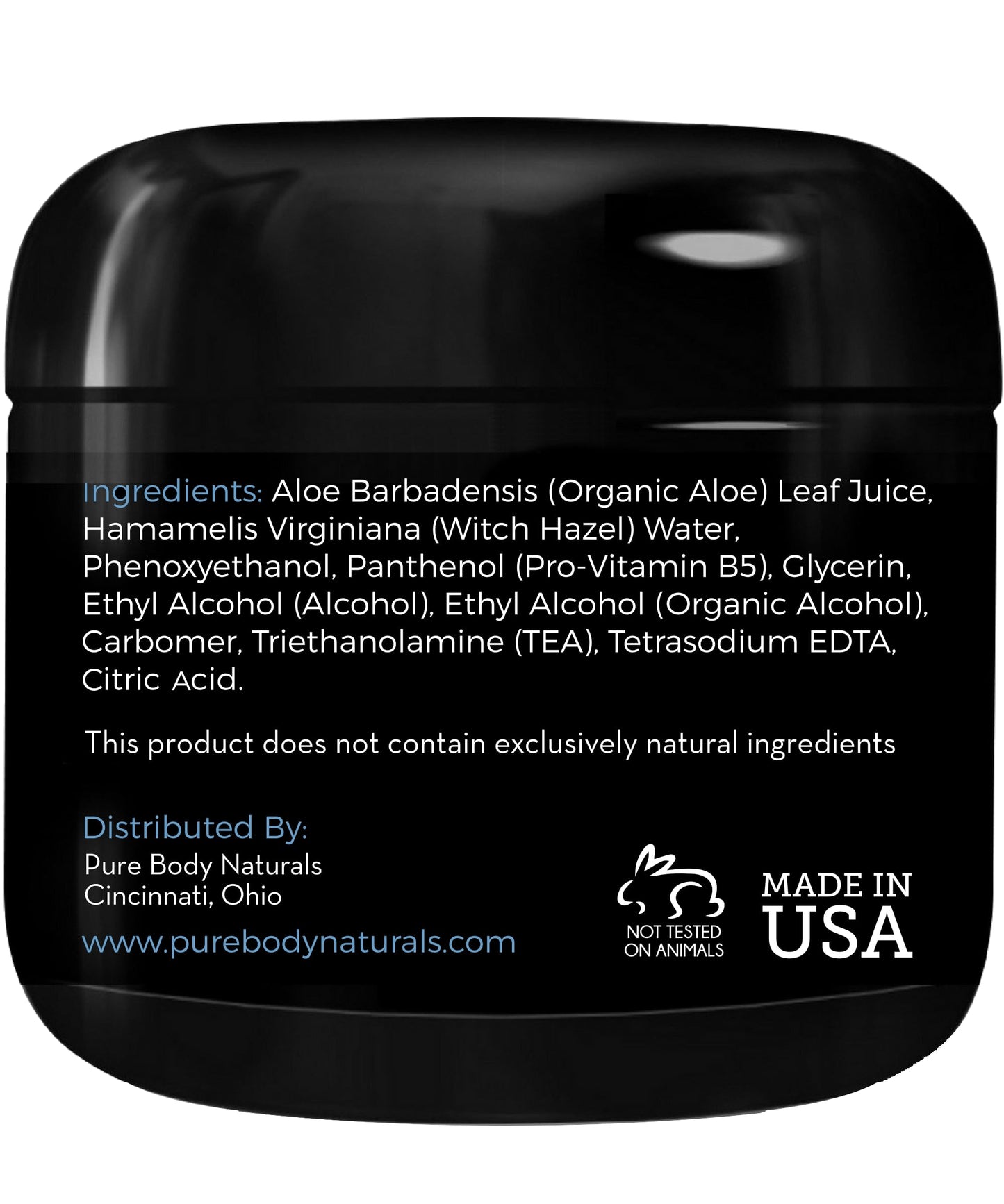 Pure Body Naturals Hair Gel for Men, Natural Ingredients with Hydrating Aloe For Firm, Healthy Hair, 4 Fl Oz