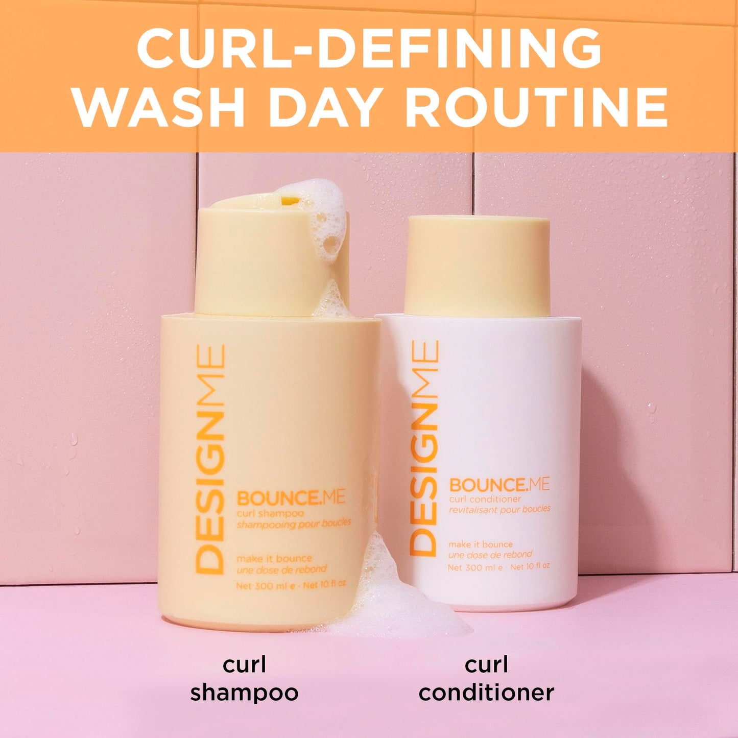 Design.Me BOUNCE.ME Shampoo | Curl-Defining, Anti-Frizz Formula for All Curl Types| Nourishing with Kukui Nut Seed and Buriti Oil | Boost Shine, Moisturizes Hair