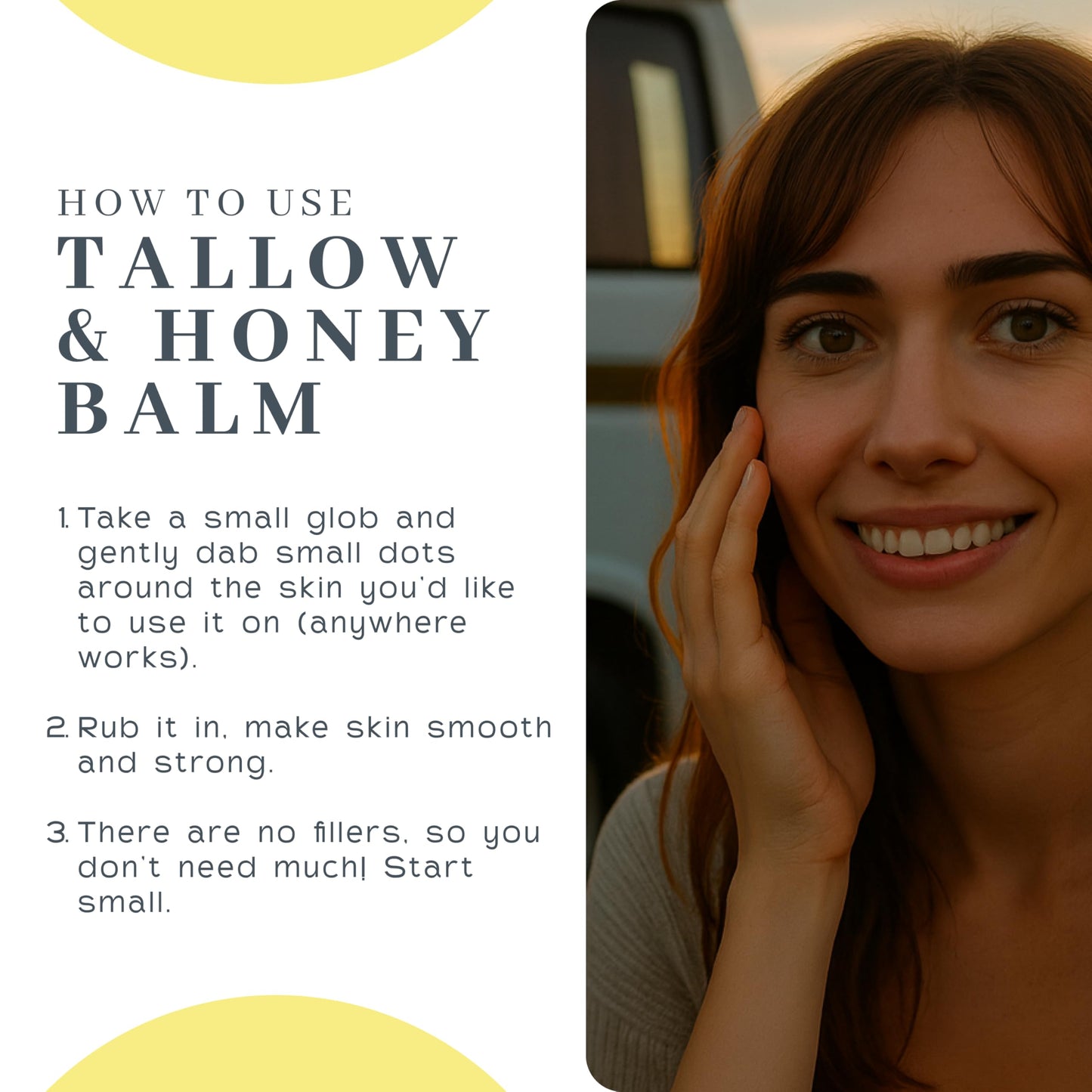 Vanman's Tallow and Honey Balm With No Added Scent - Face Moisturizer with Grass-Fed/Finished Beef Tallow for Skin, Organic Raw Honey and Beeswax, Cold Pressed Olive Oil - 2 oz