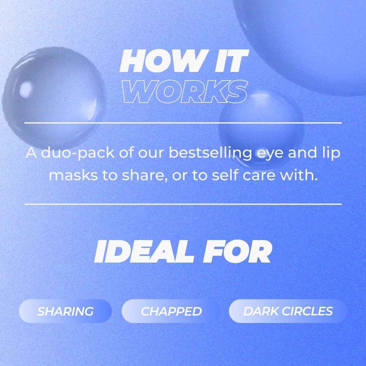 Vitamasques Under Eye Patches & Lip Mask Sheets, Best of Eyes & Lips Set 2 Packs - Eye Patches for Puffy Eyes - Under Eye Masks for Dark Circles and Puffiness - 2 x 4 Packs - 8 Pads