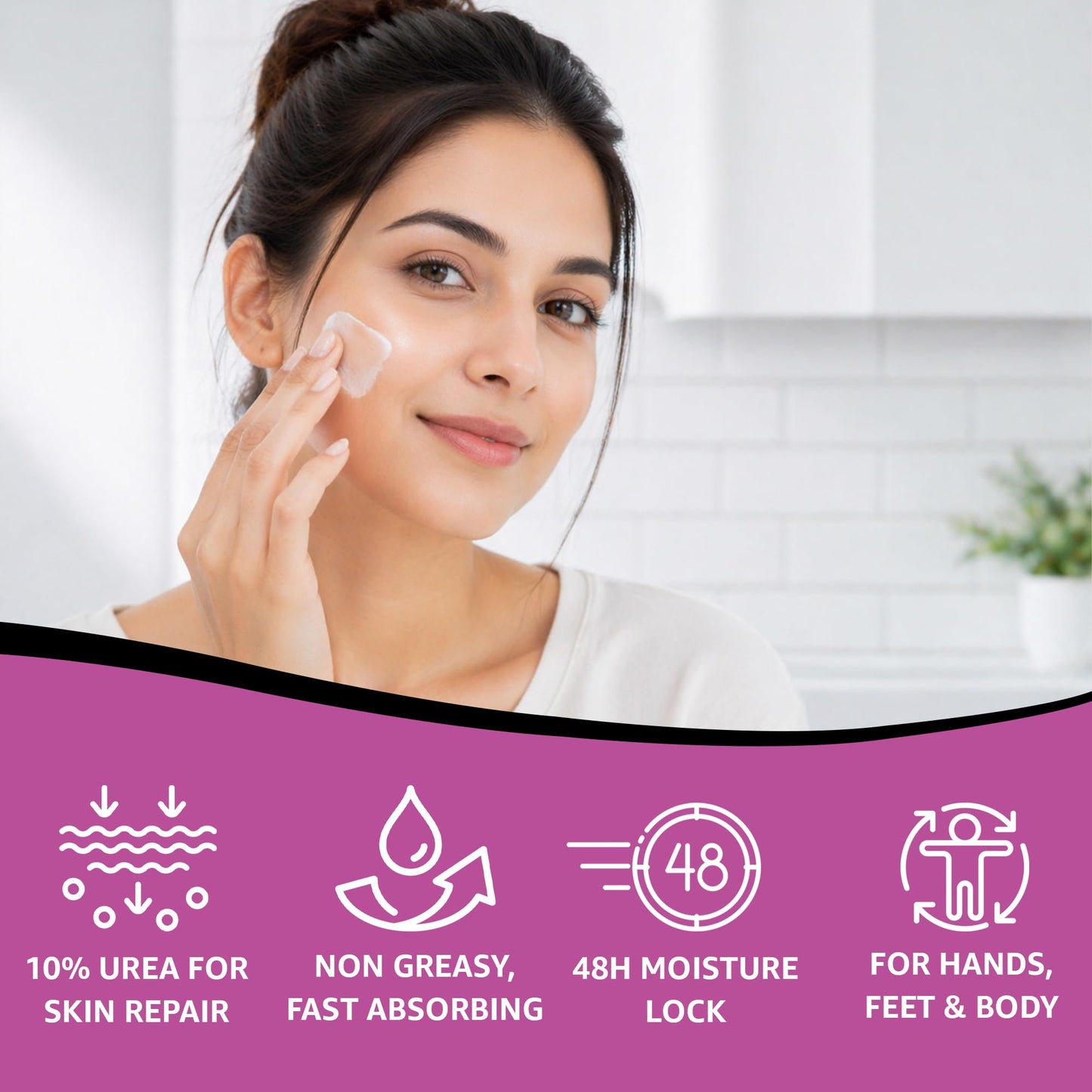 UREA LABS 10% Urea Cream with Aloe Vera, Jojoba Oil and Salicylic Acid - 150ml Hydrating Moisturizer for Dry, Chapped Hands, Feet, Face & Body - Repairs, Soothes & Nourishes Rough, Dry Skin - 4 Oz