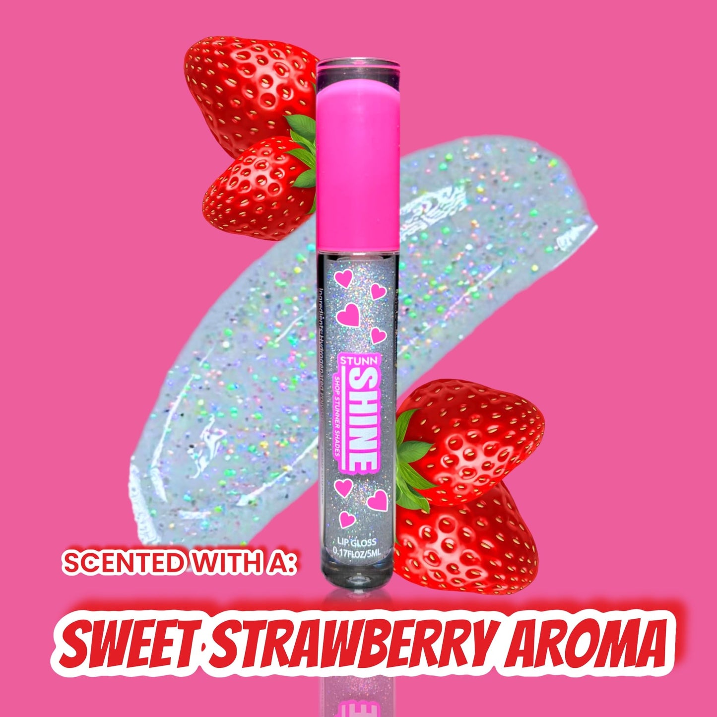 Shop Stunner Shades | Stunn Shine, Glittery Holographic Lip Gloss For A Sparkly Finish, Infused With Coconut Oil, Vegan & Cruelty-free, (Glittery Clear, 0.15 Fl Oz)