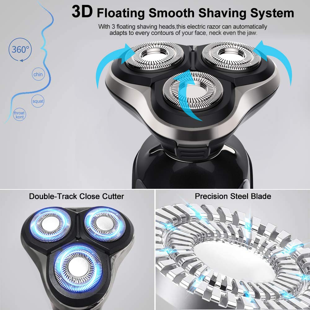 PRITECH Electric Razor for Men Rotary Electric Shavers for Men