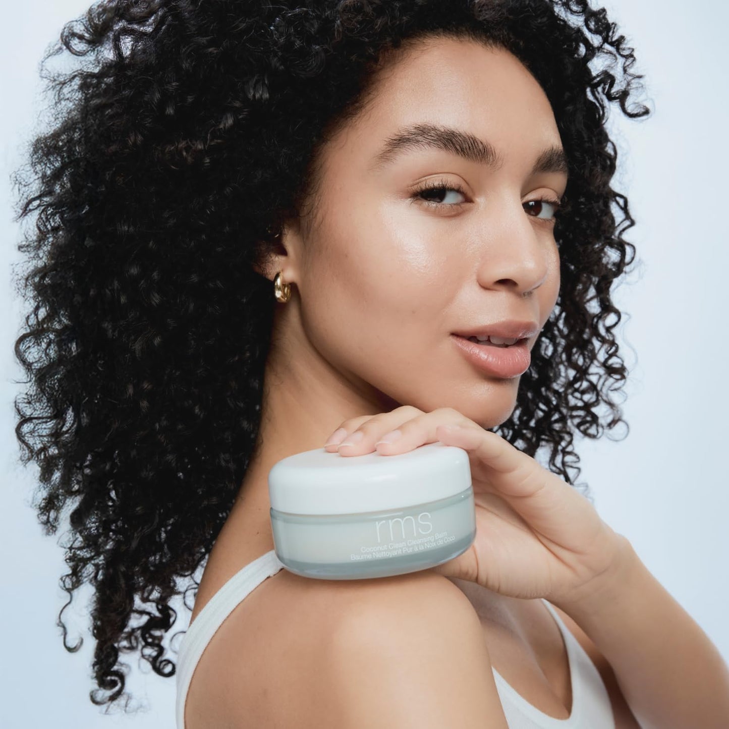 RMS Beauty Coconut Clean Cleansing Balm - Hydrating Makeup Remover & Face Wash - Melting Balm to Oil with Vitamin C & Kakadu Plum - 1.76 oz