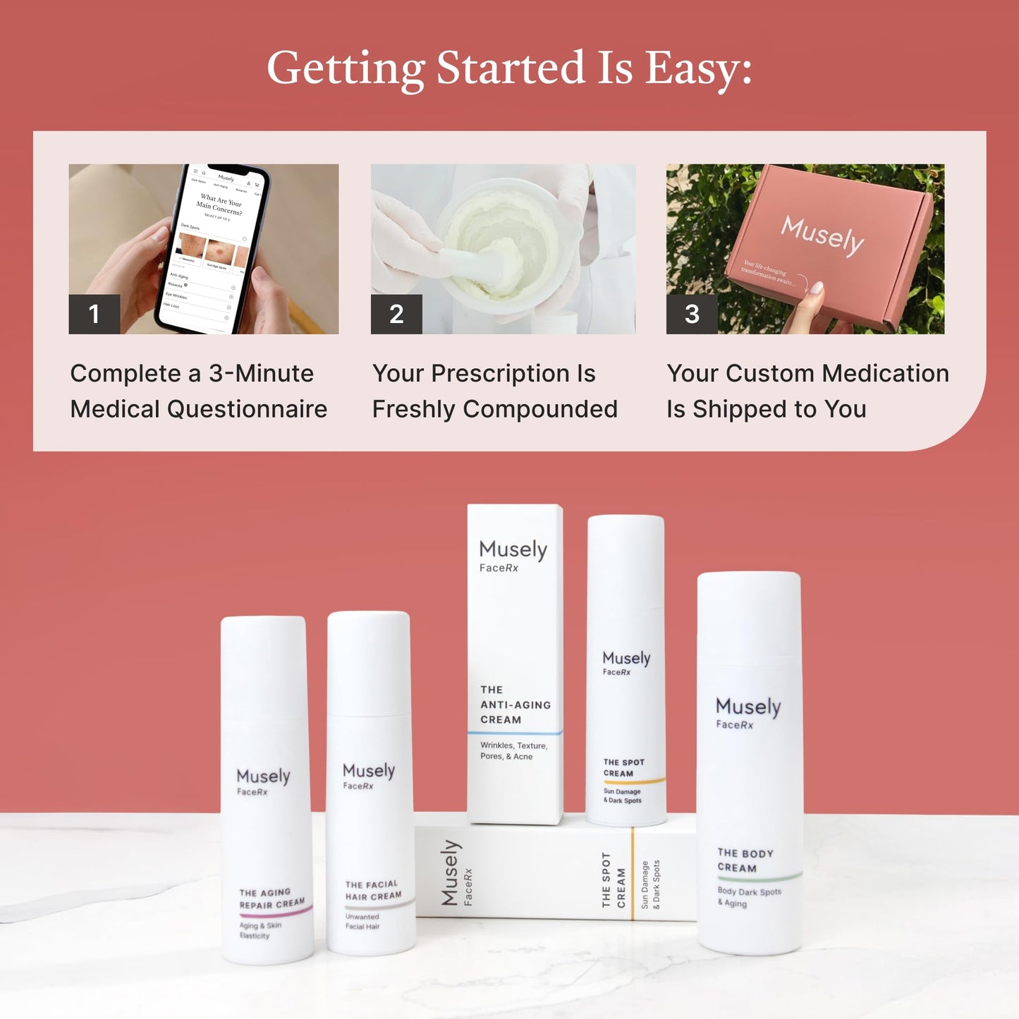 Musely Day Cream Mineral SPF 40, Clinical Grade Sunscreen, Broad-Spectrum, Water Resistant, 2 Fl Oz, Clear Color, 2x Bundle