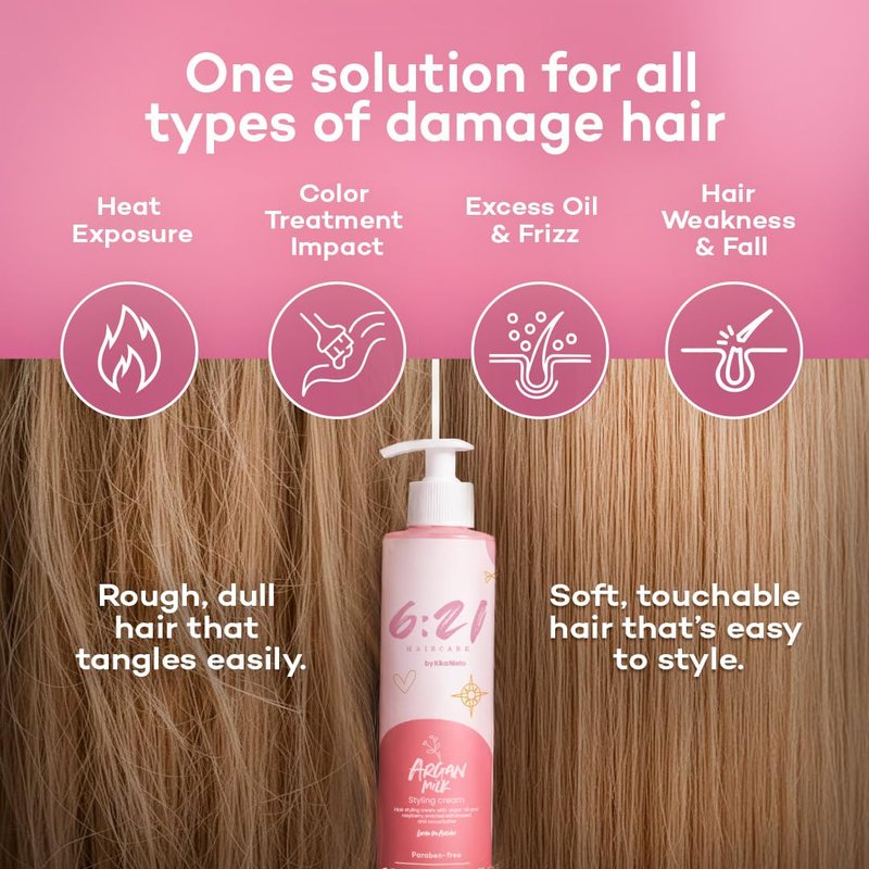 Argan Milk Leave-In Conditioner - Repairing Formula & Detangling Treatment for Frizz & Dry Hair | 10 oz