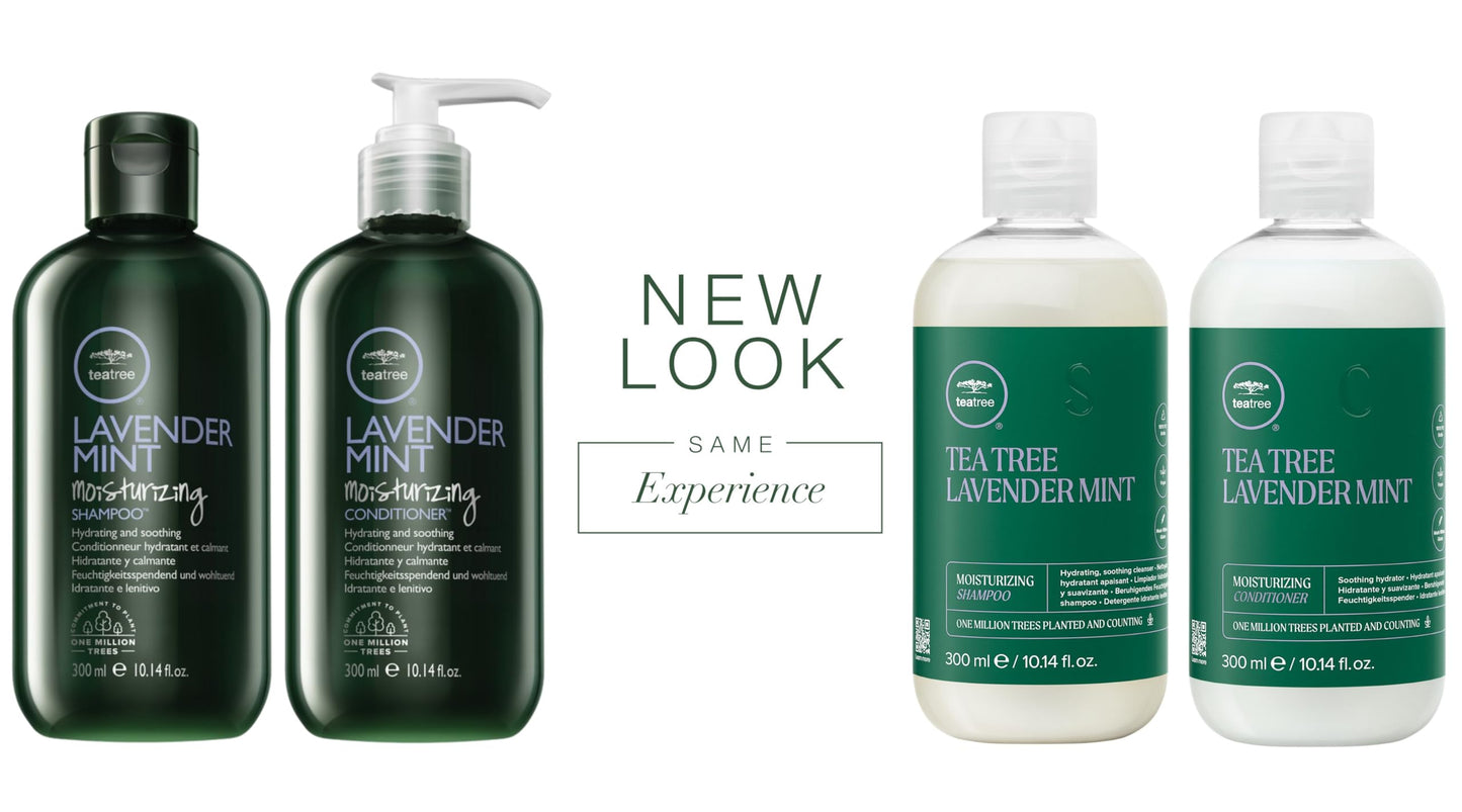 Tea Tree Lavender Mint Shampoo and Conditioner, Hydrates + Soothes, For Coarse + Dry Hair, Set