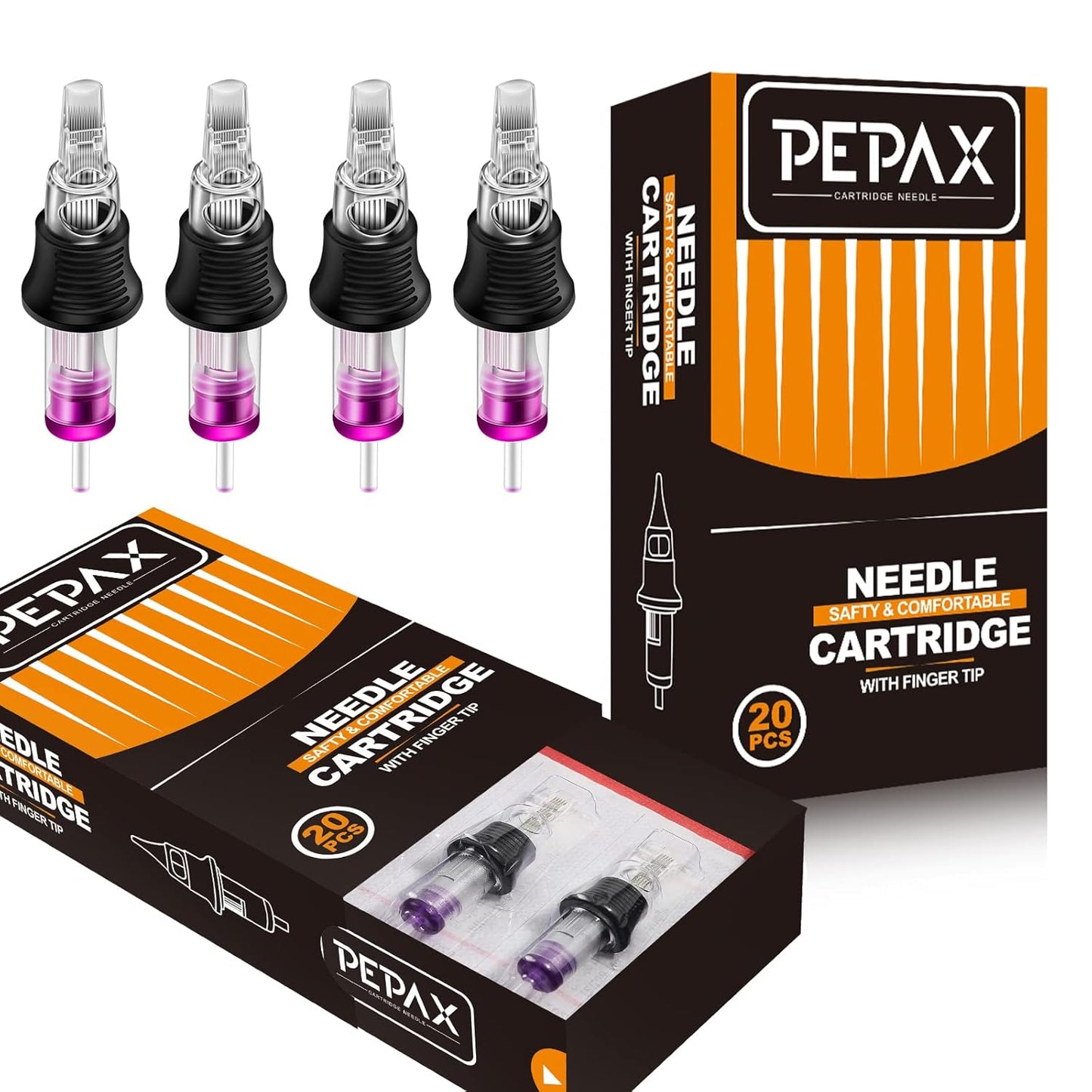 Tattoo Cartridge Needles - 80 Pcs Curved Magnum Tattoo Needles Set | 1205CM, 1207CM, 1209CM, 1211CM