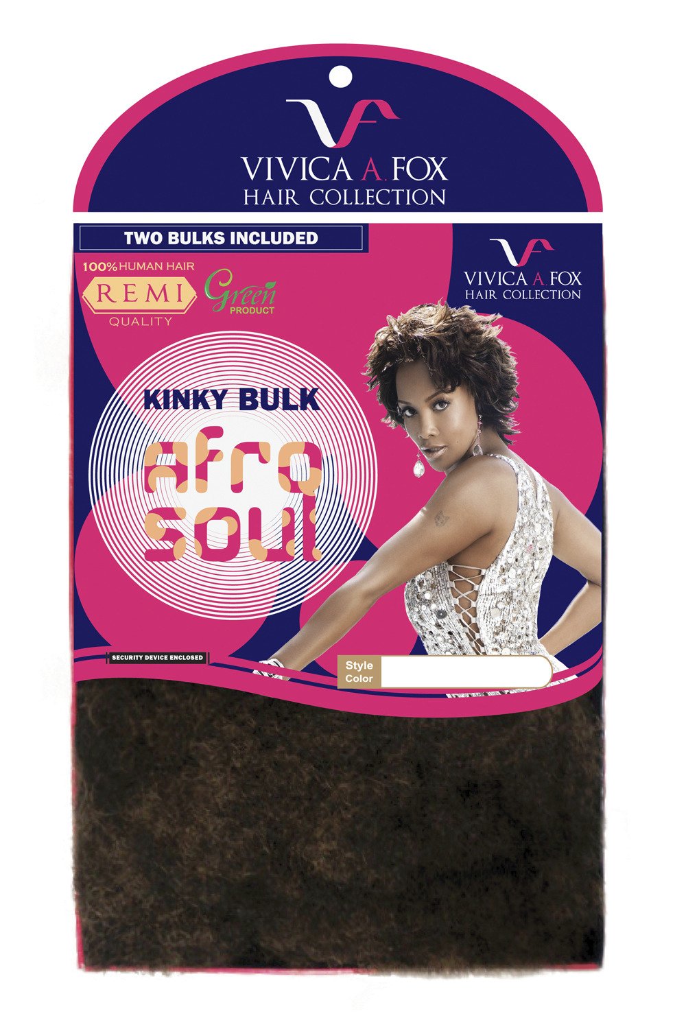 Vivica A Fox Hair Collection | HKBK16-V Human Hair Afro Curl Kinky Bulk Extensions - 1B, 5.8 Ounce