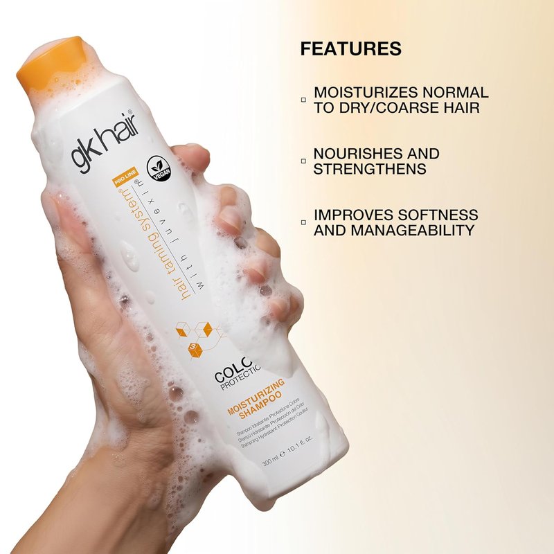 GK HAIR Moisturizing Shampoo for Color Treated Hair - Sulfate & Paraben Free Keratin Formula | 10.1 Fl Oz