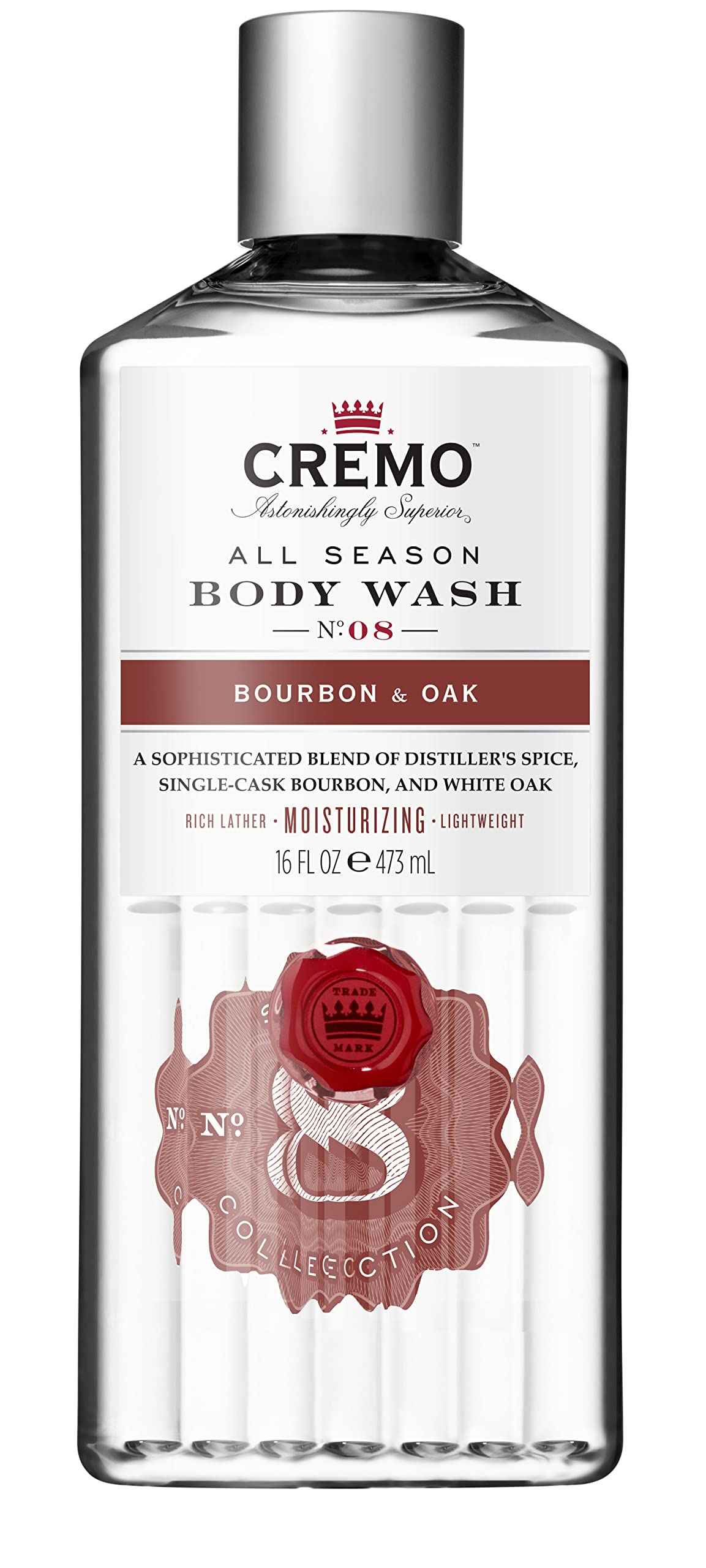 Cremo Men's Body Wash Bundle with 16 Fl Oz Sage & Citrus and 16 Fl Oz Bourbon & Oak Scents