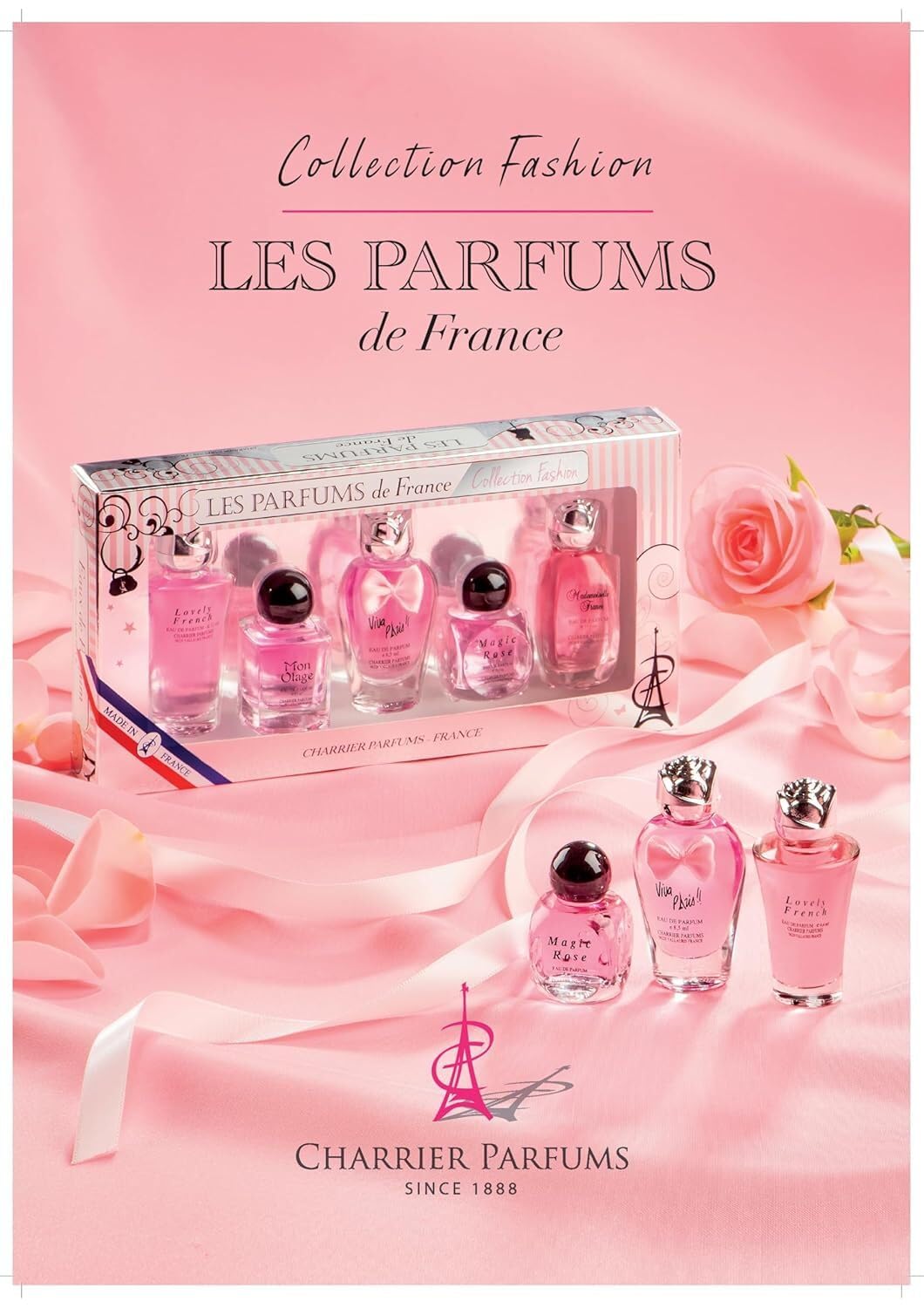 Charrier Parfums - 5 Eaux de Parfum Gift Set - 'Collection Fashion' - 49.7 ml - Made in Provence, France