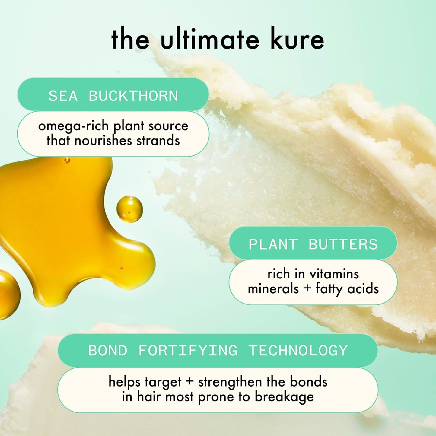 Amika The Kure Multi-Task Strength Repair Treatment | Deep Conditioning Hair Mask for Damaged Hair