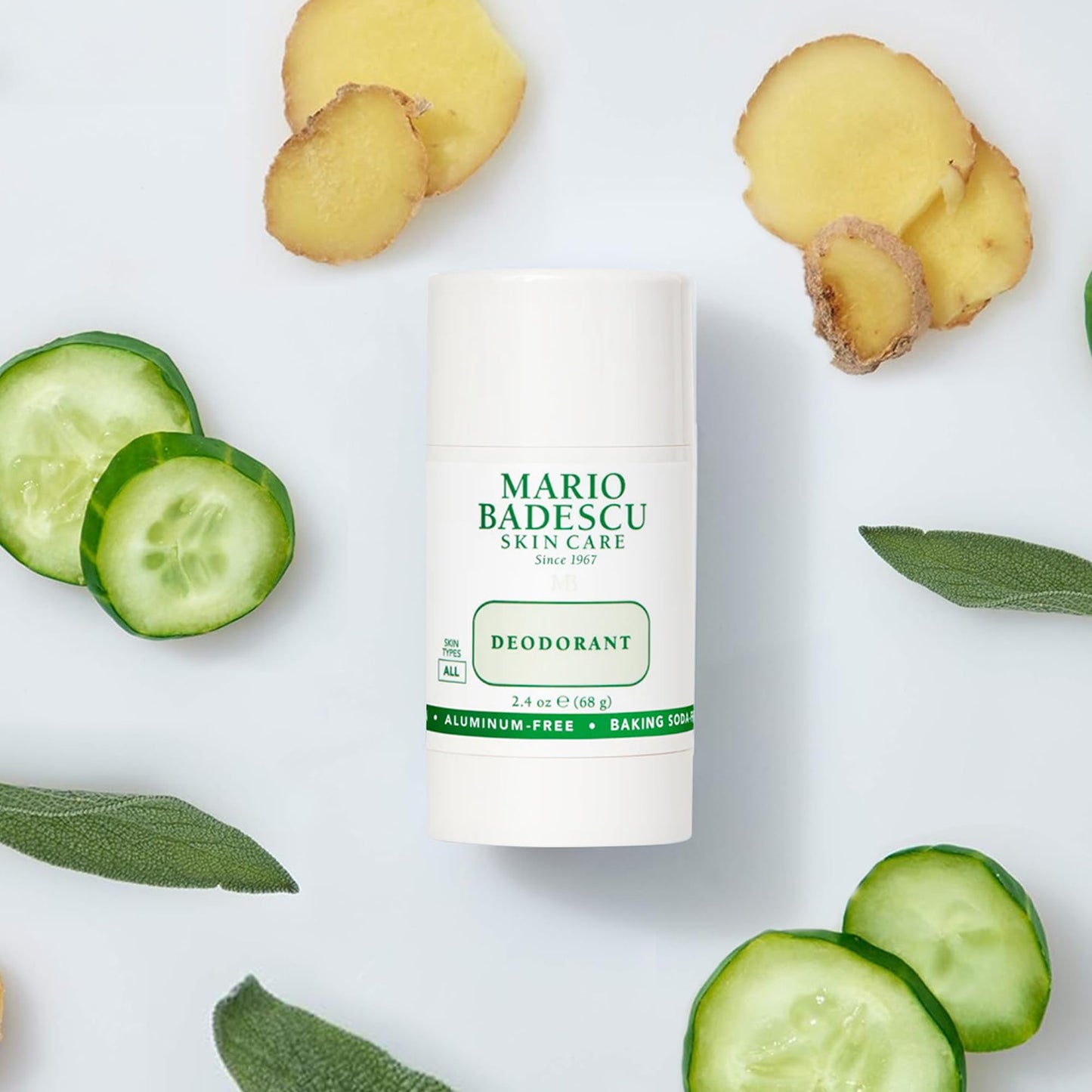 Mario Badescu Deodorant Infused with Skin-Loving Botanicals | Aluminum and Baking Soda-Free | Keeps Underarms Fresh All Day | For Daily Use | 2.4 FL. OZ
