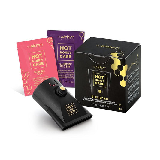 Elchim - Hot Honey Care Starter Kit – 3-in-1 Hair Treatment, Drying, and Styling System with Cosmetic Concentrator