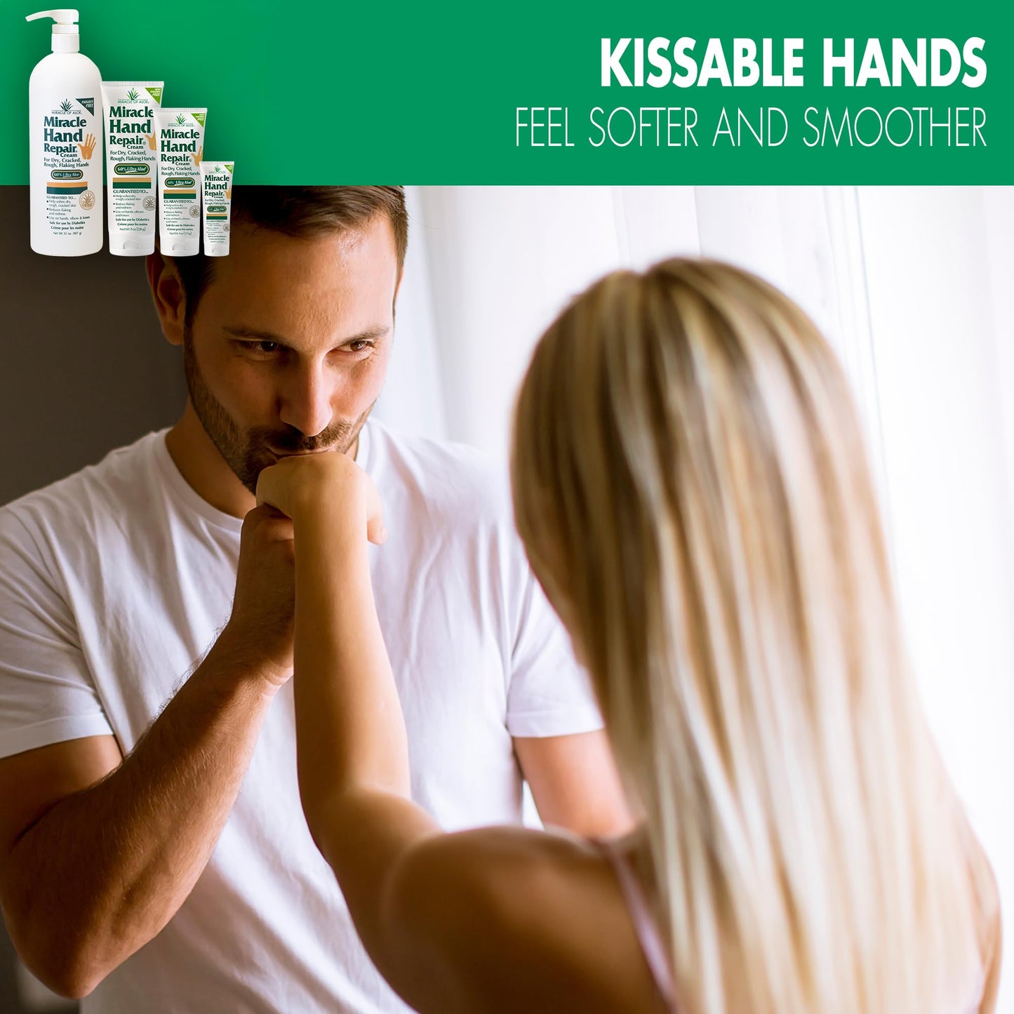 Miracle Hand Repair Cream for Dry Cracked Hands 8 oz Best Healing Hand Cream with 60% Aloe Vera - Non-Greasy Moisturizer for Working Hands - Fast Absorbing Lotion for Extremely Dry Skin (3-Pack)
