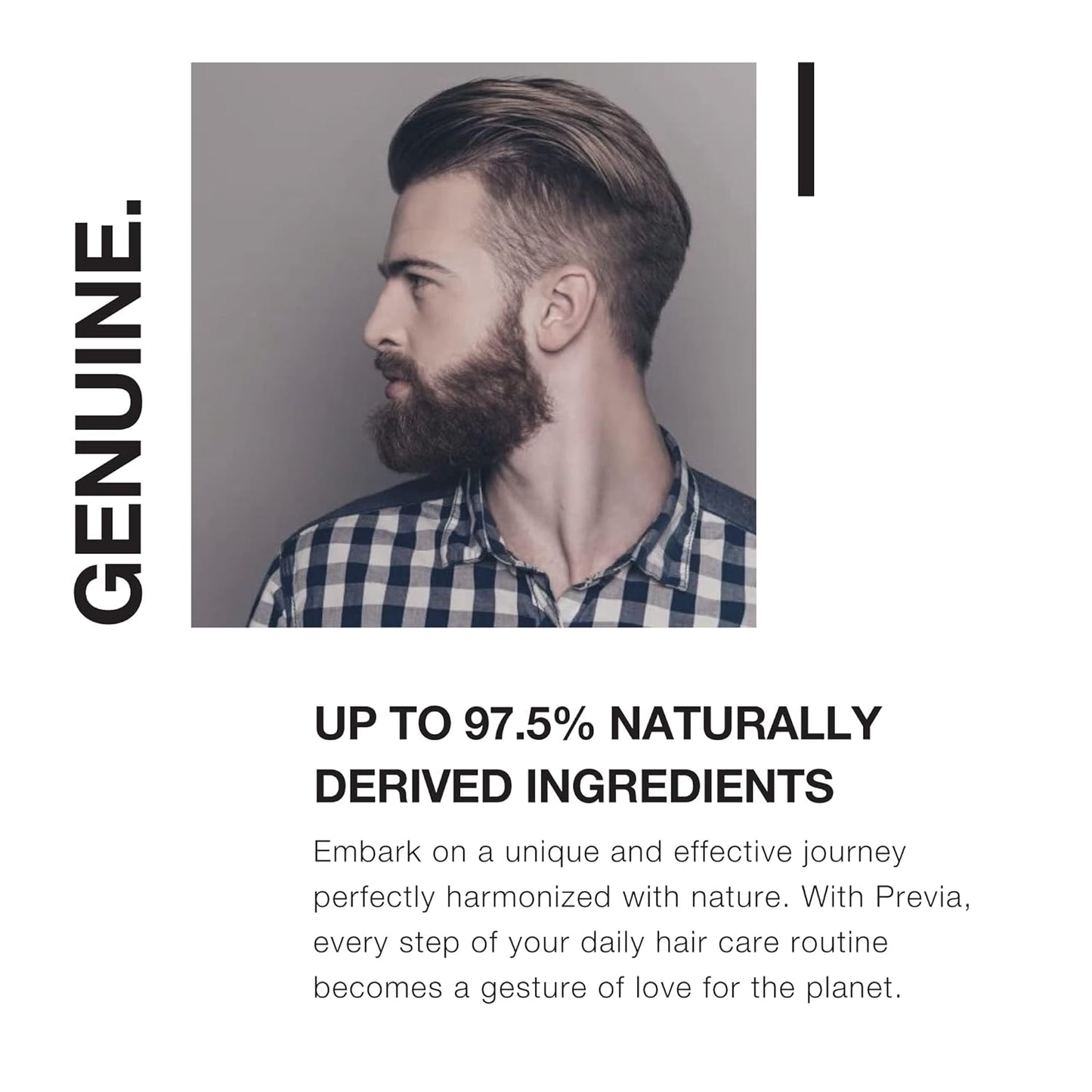 PREVIA Man Pomade - Shine Styling Cream with Organic Absinthe Extract | Natural Hold for Textured Hairstyles, 3.38 oz