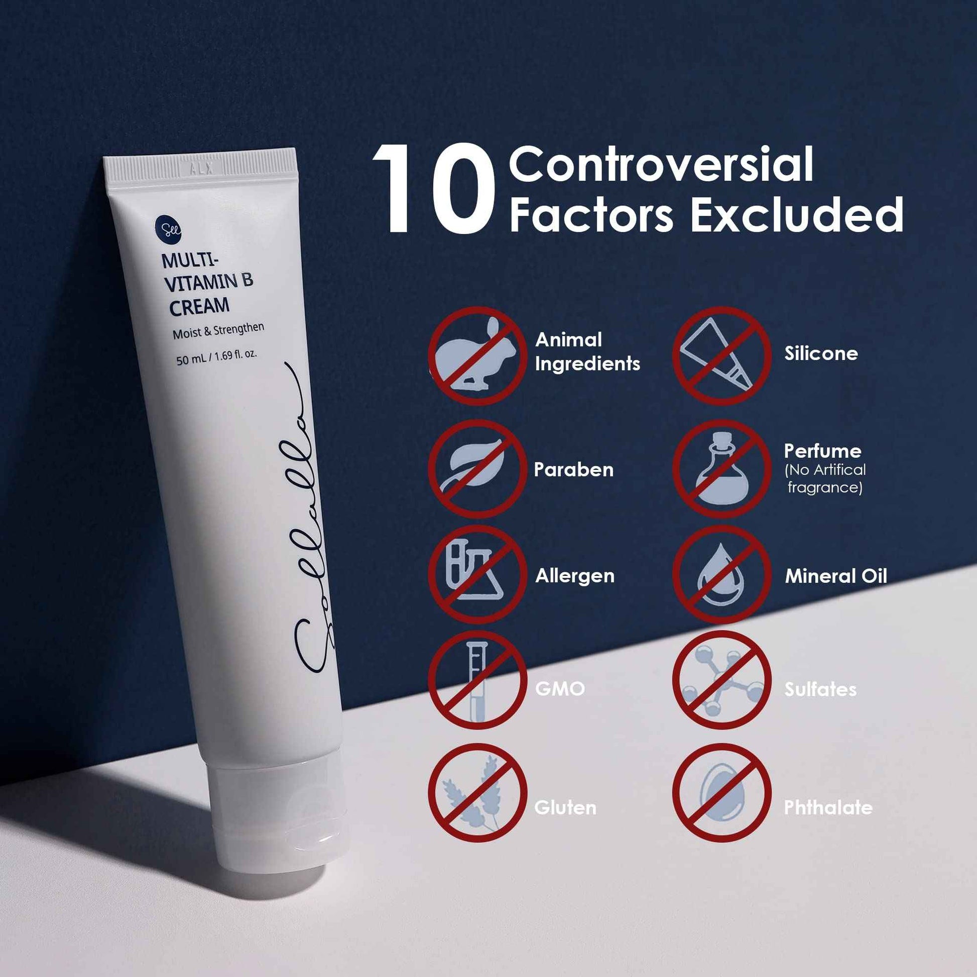 Sollalla Skin Revitalizing Vitamin B Cream - Niacinamide, Panthenol, and Ceramide Infused, Fast-Absorbing, Non-Greasy, and Skin Barrier Improving - 1.69 fl.oz.