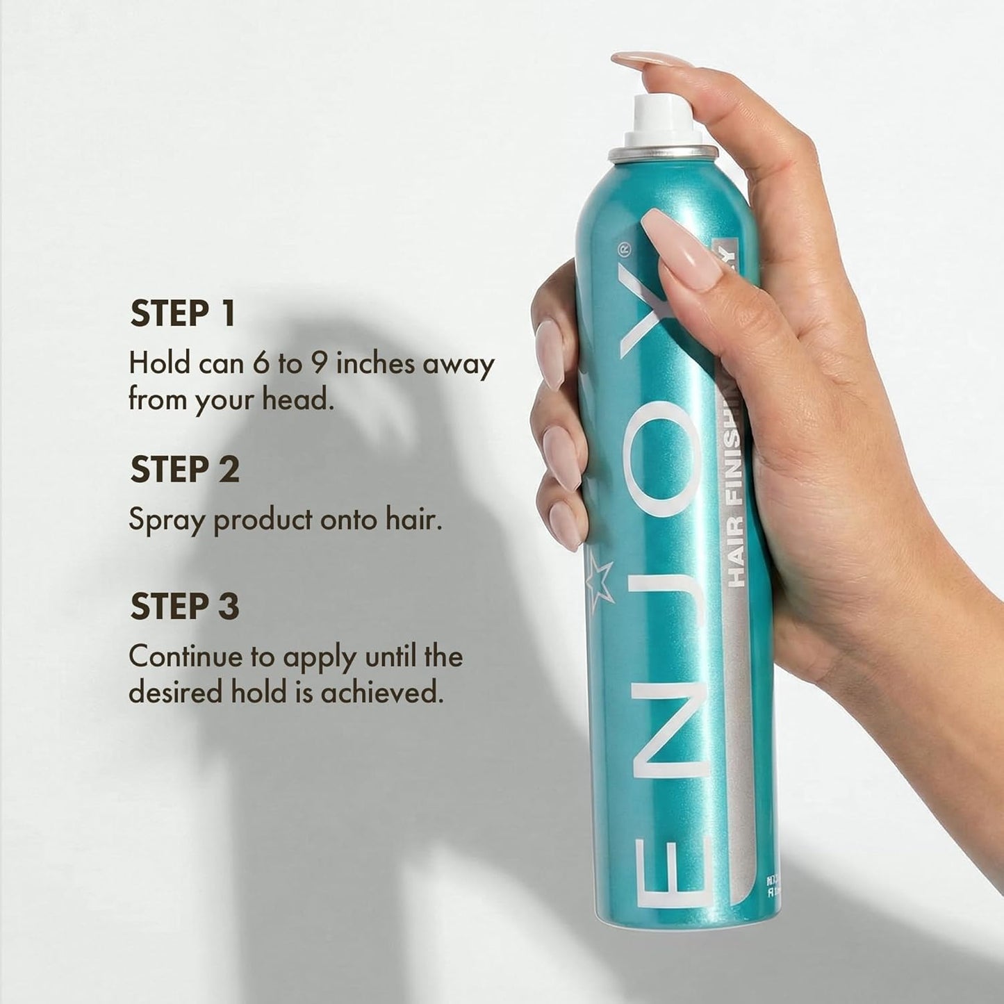 Enjoy Hair Finishing Spray - Firm Flexible Hold & Fast-Drying Hairspray for Volume & Shine | 10 Oz