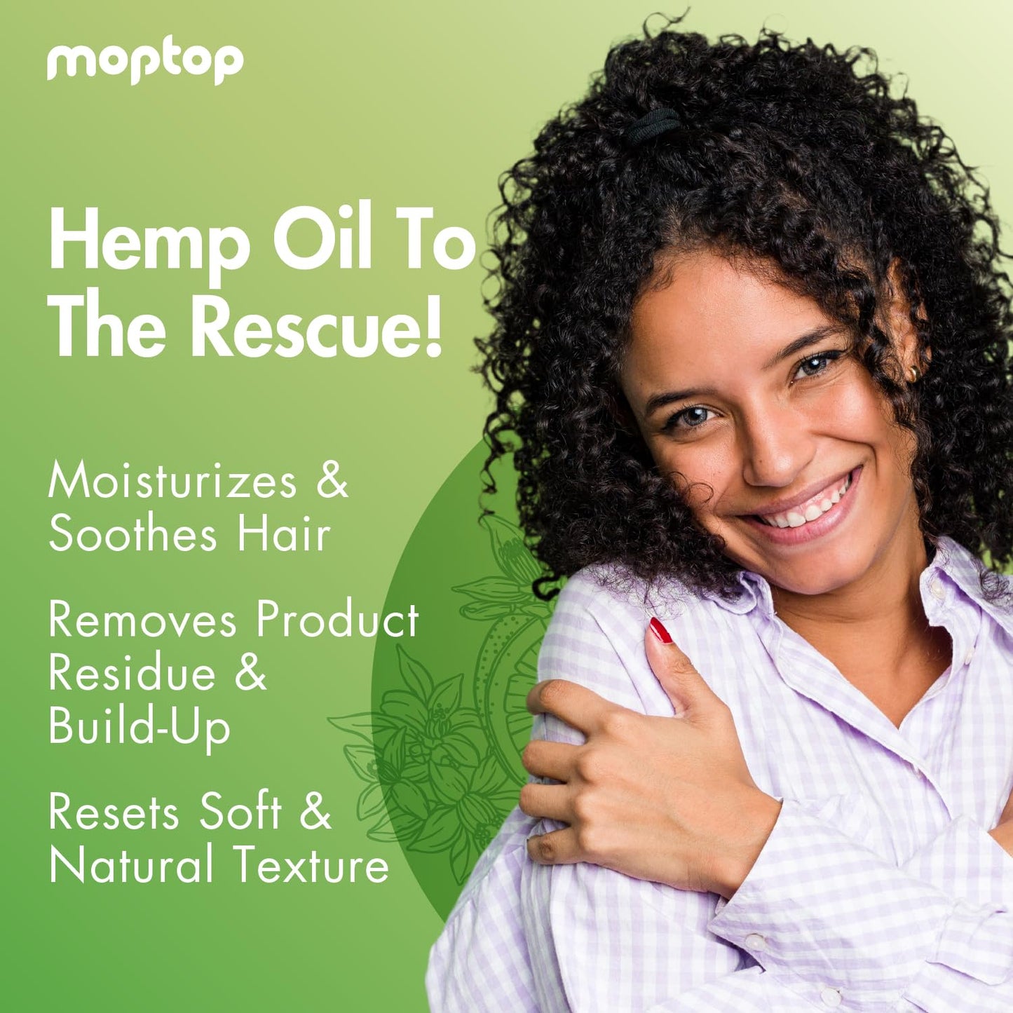 Hemp Seed Oil for Hair - Natural Dry Scalp Treatment & Moisture Boost | Light Citrus, 2oz