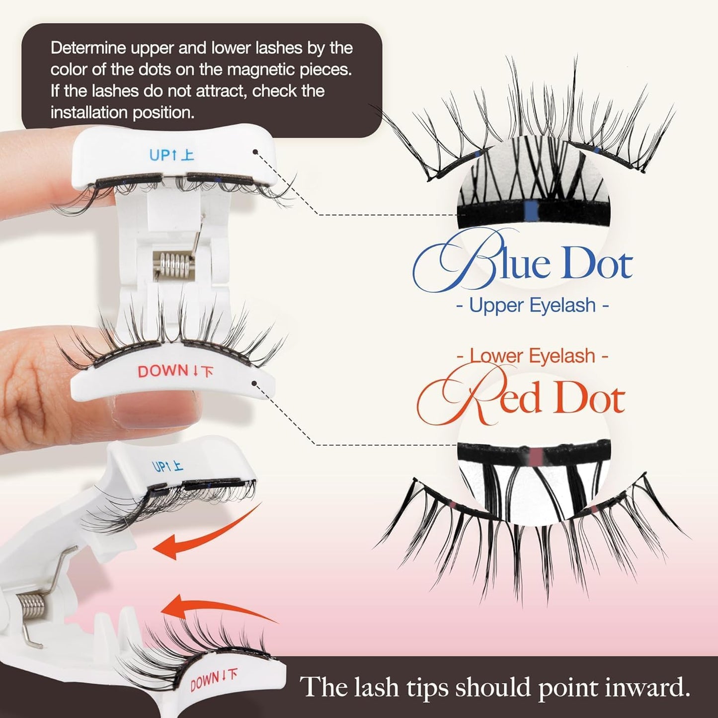 LASHVIEW Magnetic Eyelashes Natural Look, Reusable Magnetic Lashes with Applicator, No Glue Needed, Windproof & Waterproof,Comfort RCM01-1