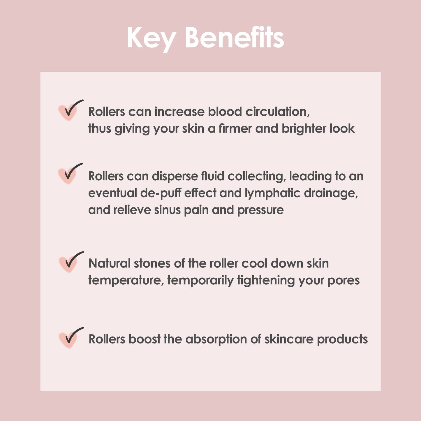 glowiest Rose Quartz Roller for Face, Eye and Neck: Facial Massager -100% Natural Rose Quartz | Lymphatic Drainage | Improving Fine Lines