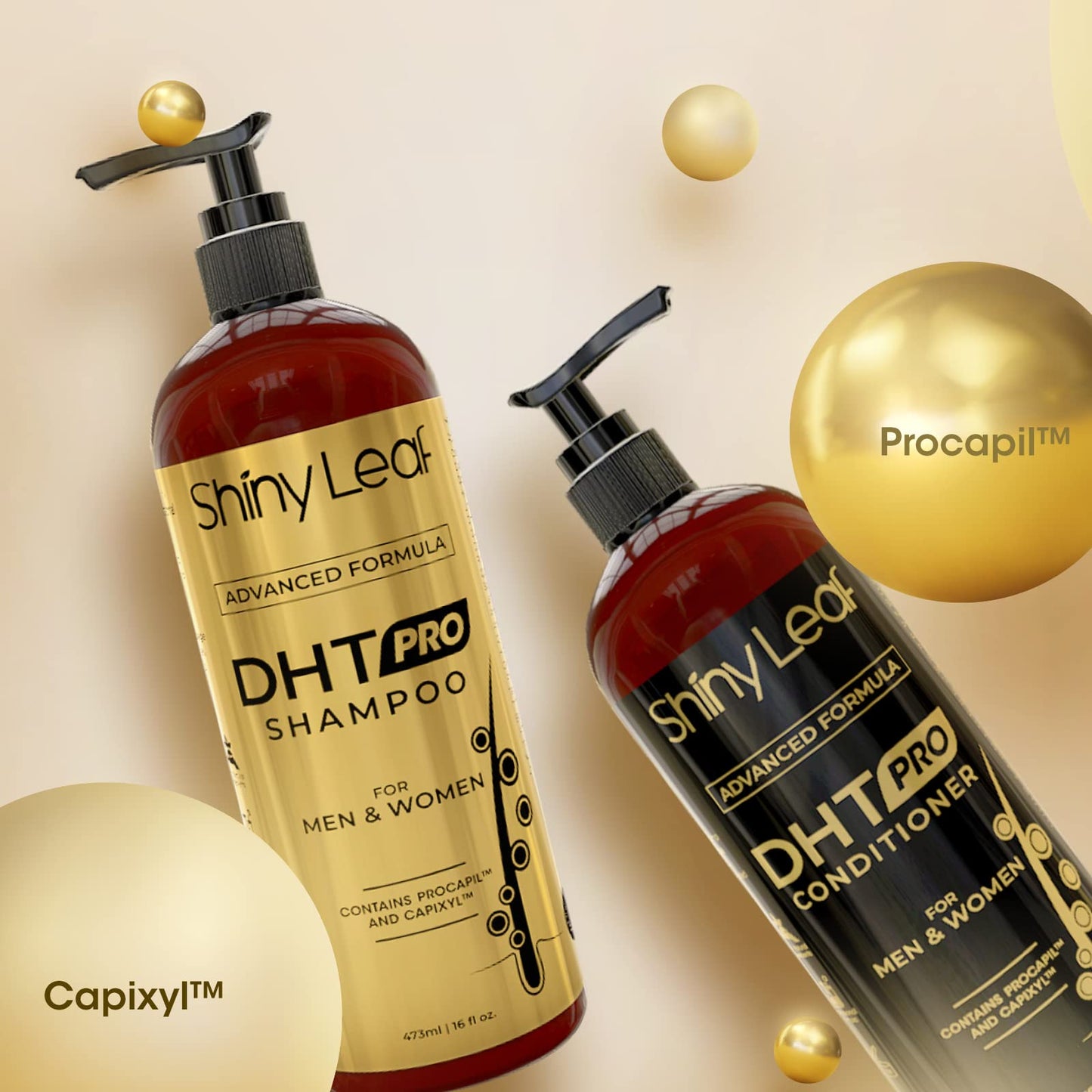 Shiny Leaf DHT Pro Shampoo with Procapil & Capixyl for Thinning Hair, 16 oz