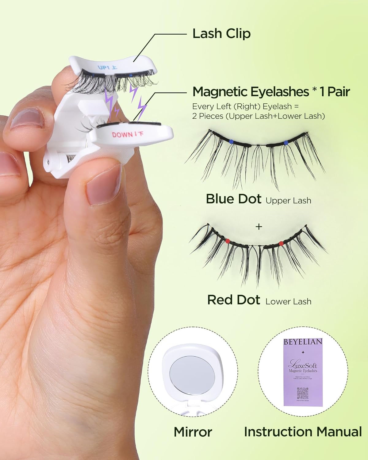 Magnetic Eyelashes Kit - Soft Reusable False Lashes for Natural Look | No Glue Needed, Lightweight & Comfortable