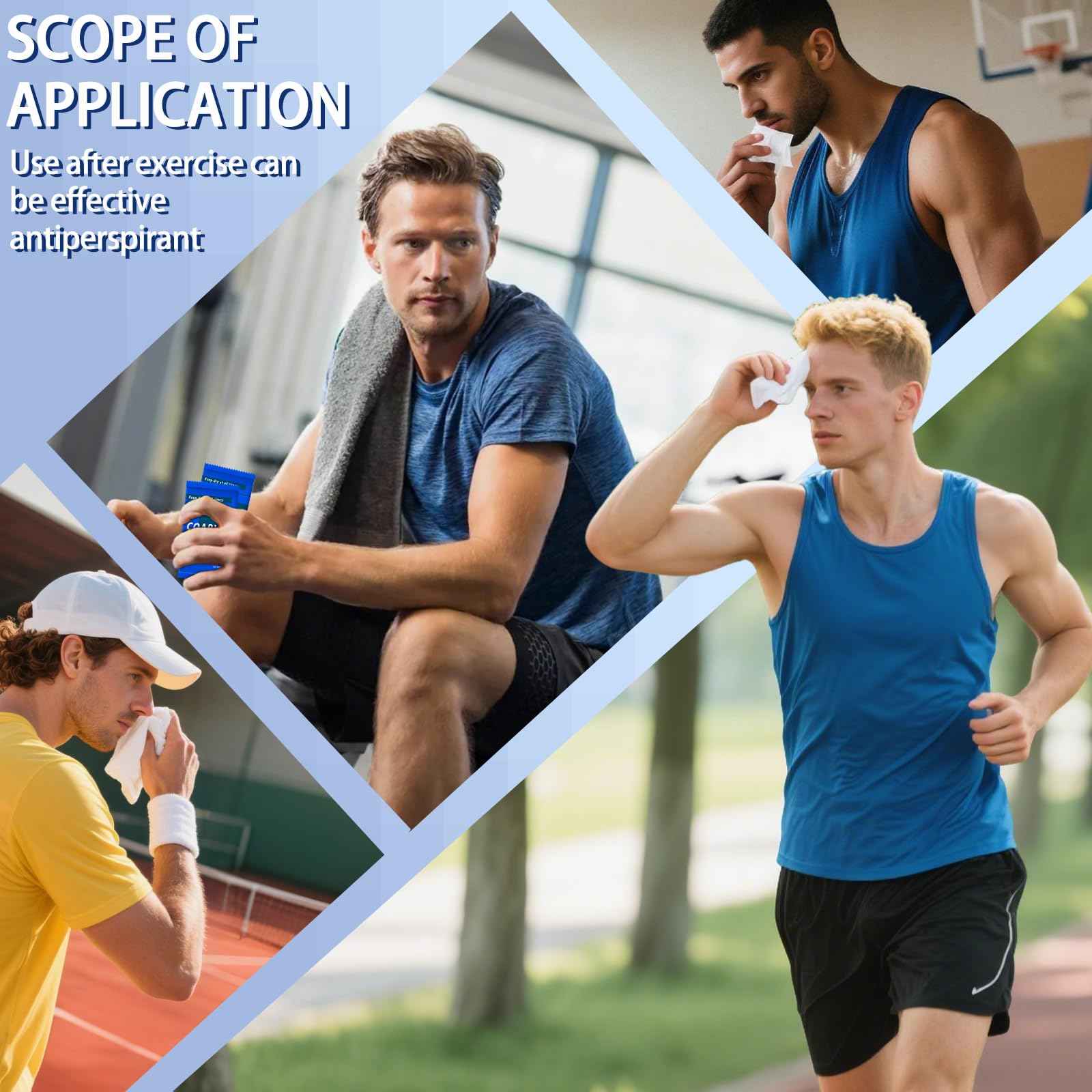 COARVXA Mini Deodorant Body Wipes 100 pieces of deodorant Wipes And Travel To Clean Skin And Travel Deodorant Individually Wrap Hypoallergenic For Female Male Teenagers