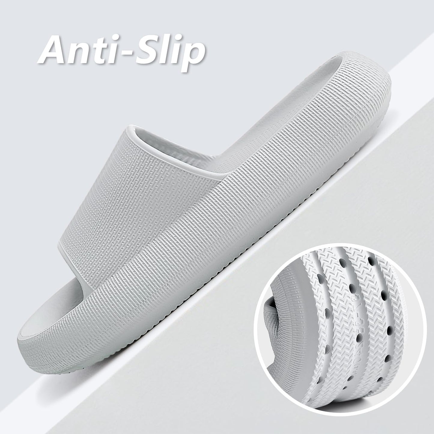 Menore Slippers for Women and Men Quick Drying, Parent-Child EVA Open Toe Soft Slippers, Non-Slip Soft Shower Spa Bath Pool Gym Beach House Sandals for Indoor & Outdoor